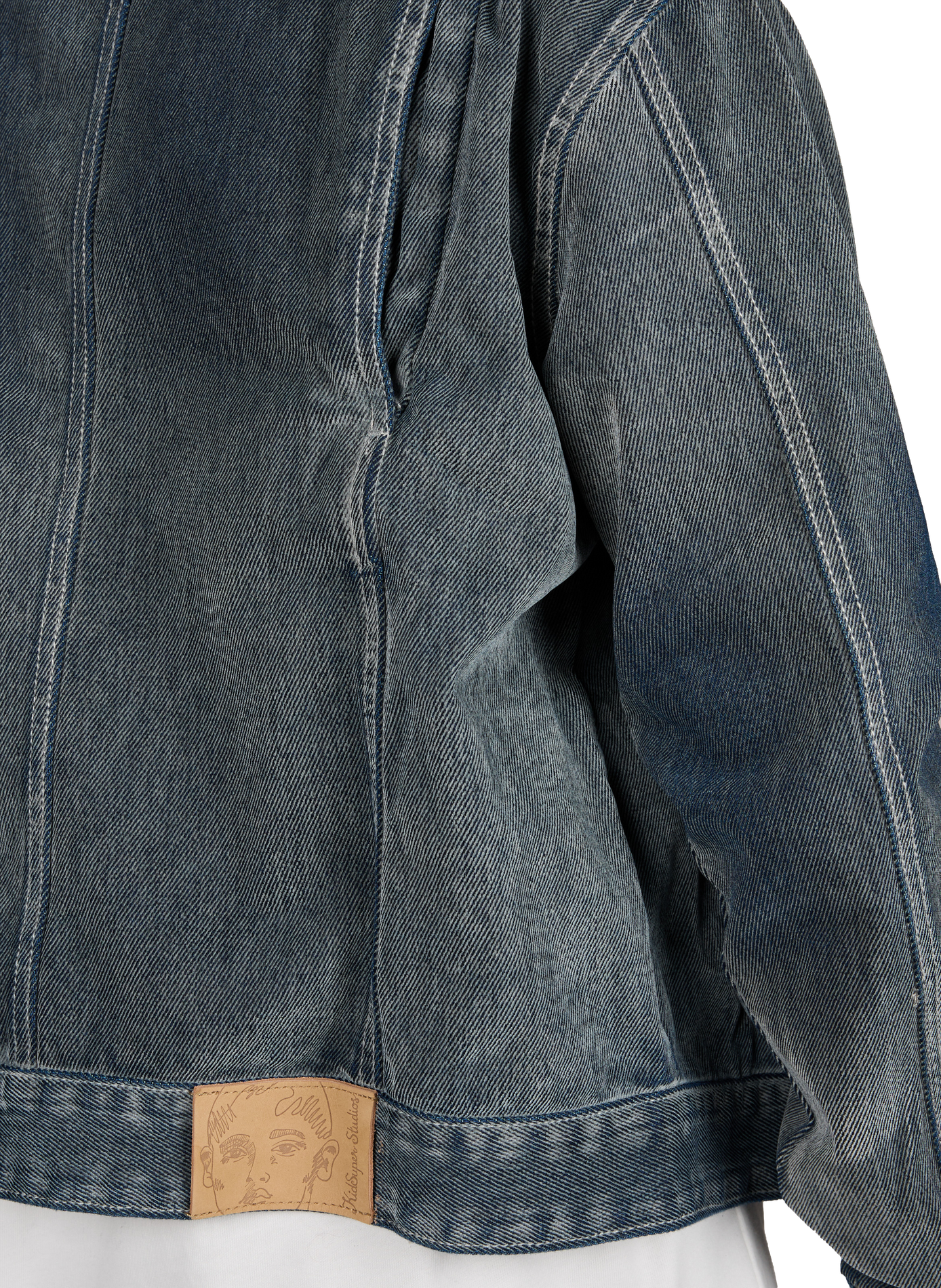 Straight cotton denim jacket KIDSUPER Grey