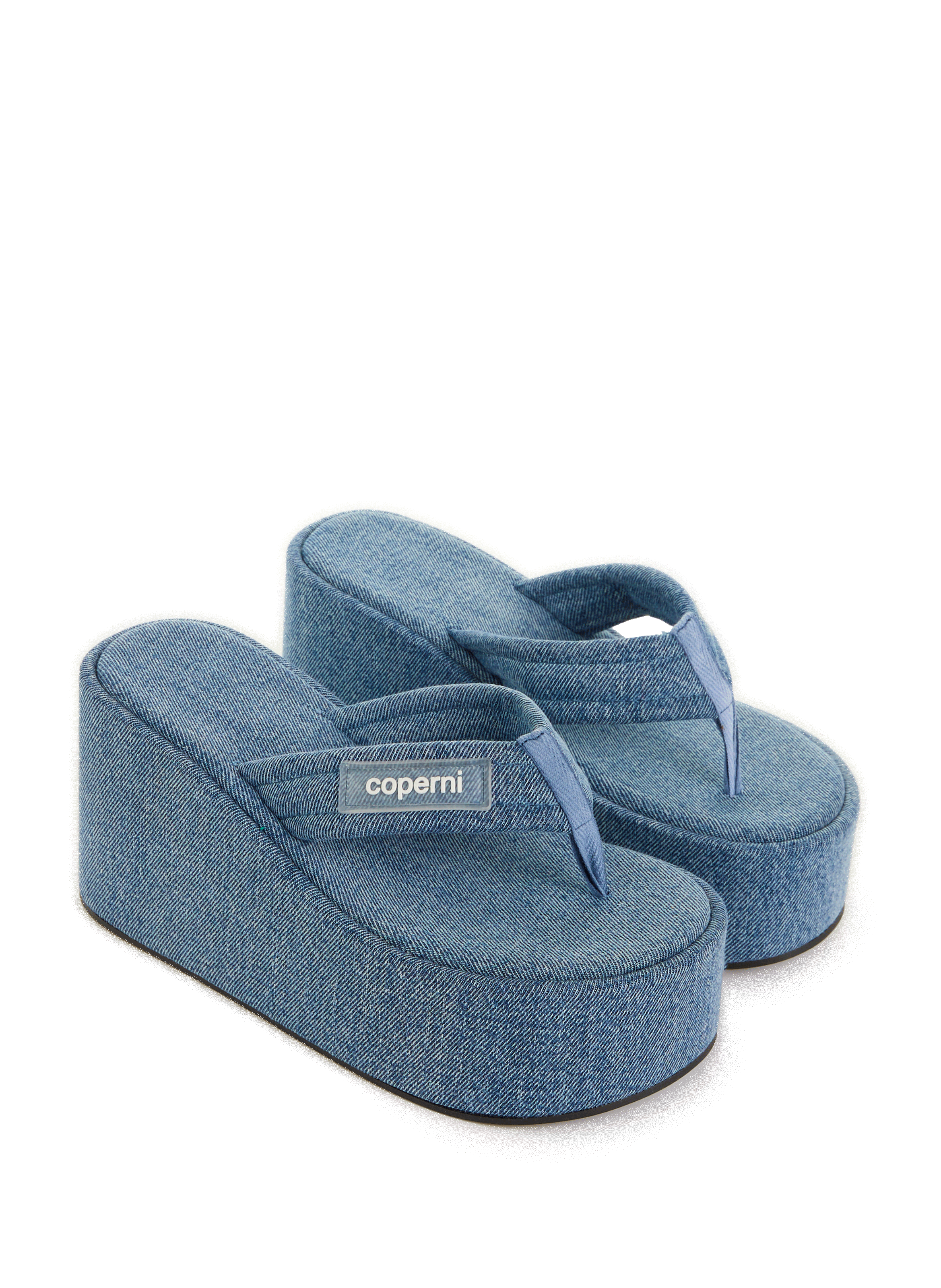 Denim platform sandals COPERNI Blue