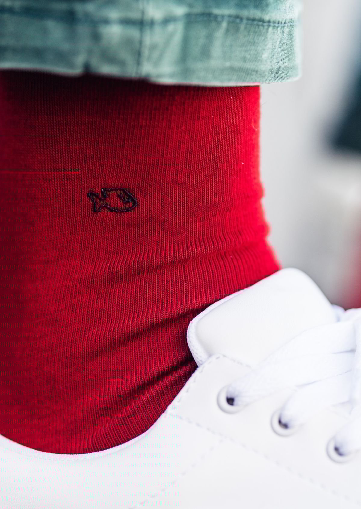 Chaussettes en coton peigné unies BILLYBELT Rouge