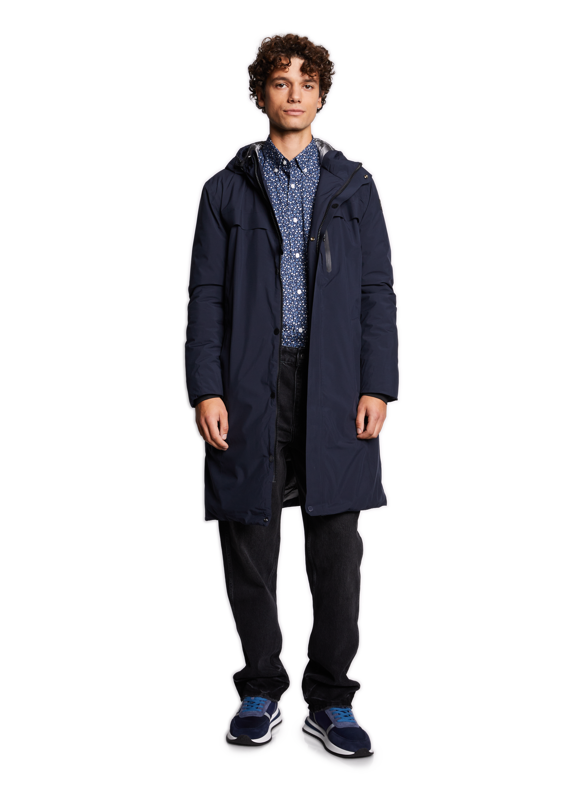 Parka à capuche SCHOTT Bleu