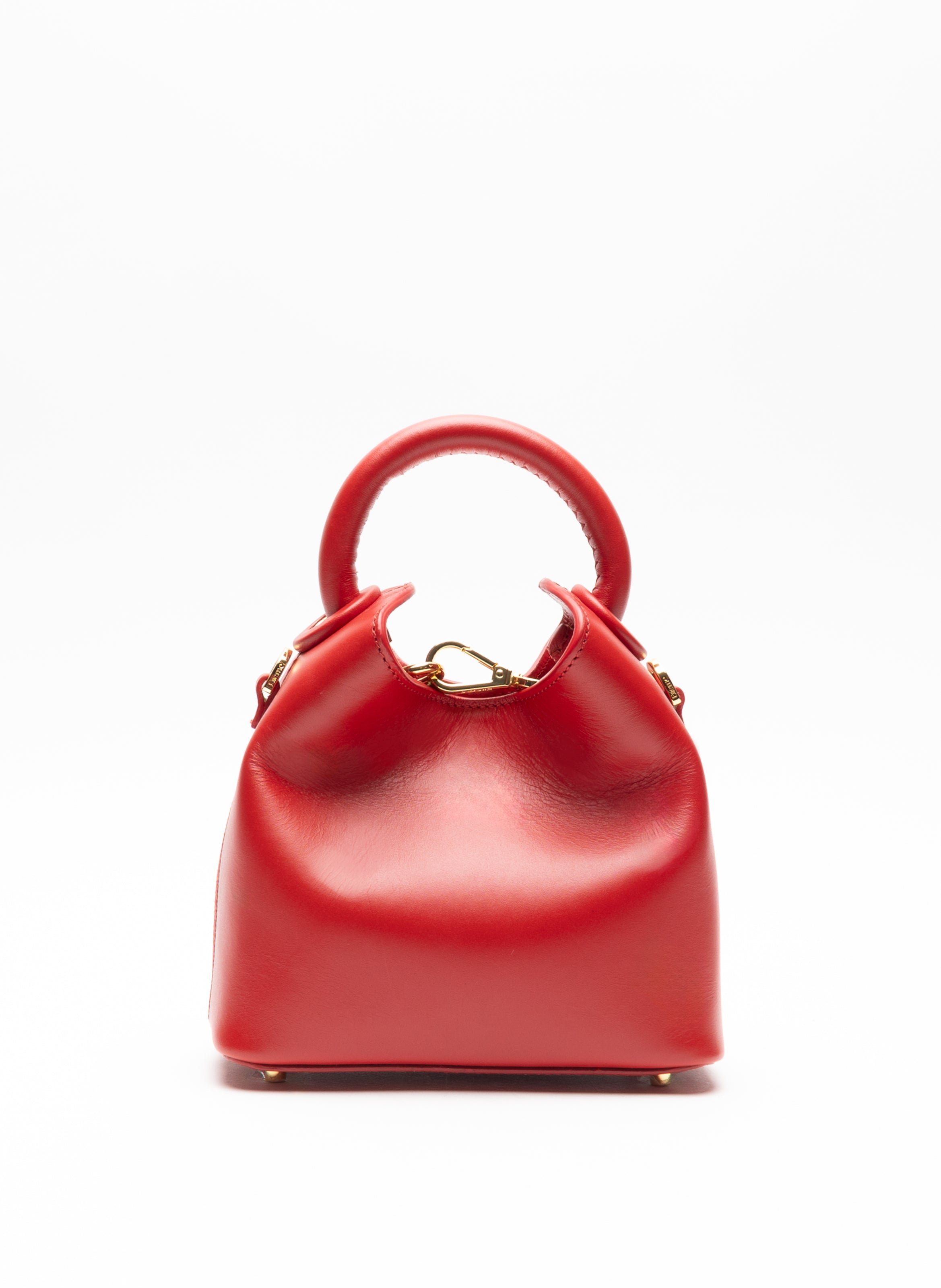 Sac madeleine en cuir ELLEME Rouge