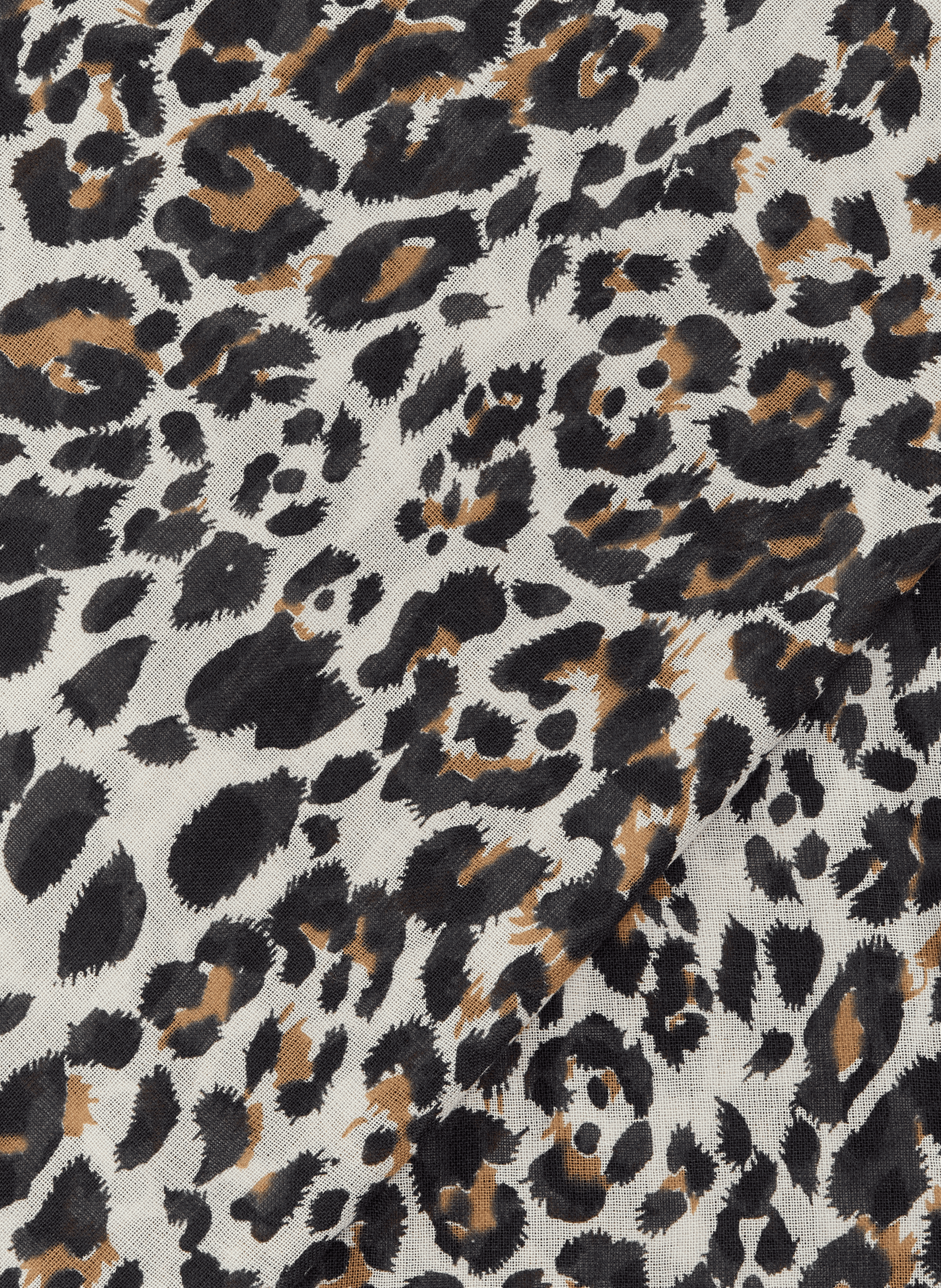 Foulard imprimé léopard en coton Beige