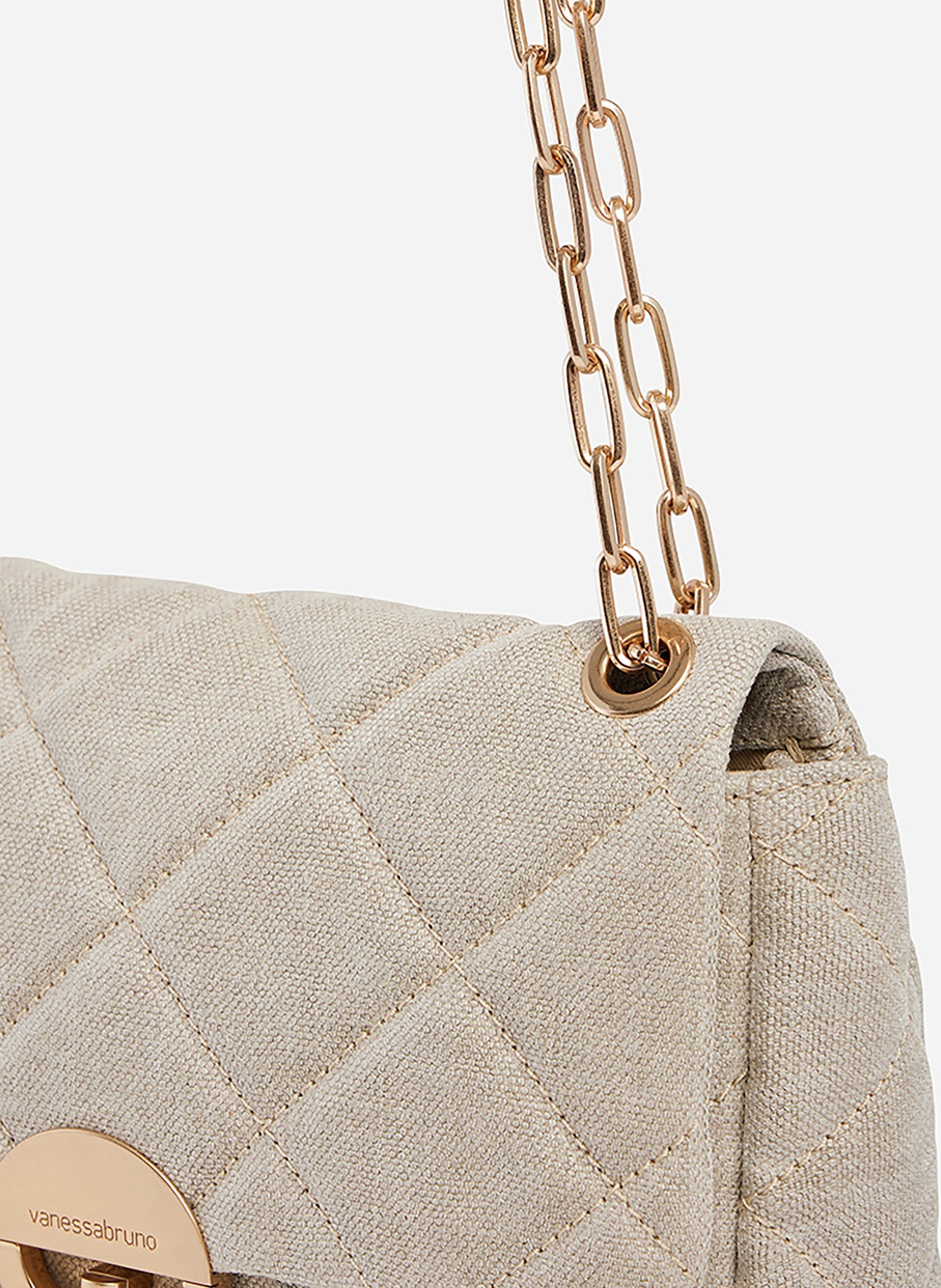 Grand sac moon en lin VANESSA BRUNO Beige