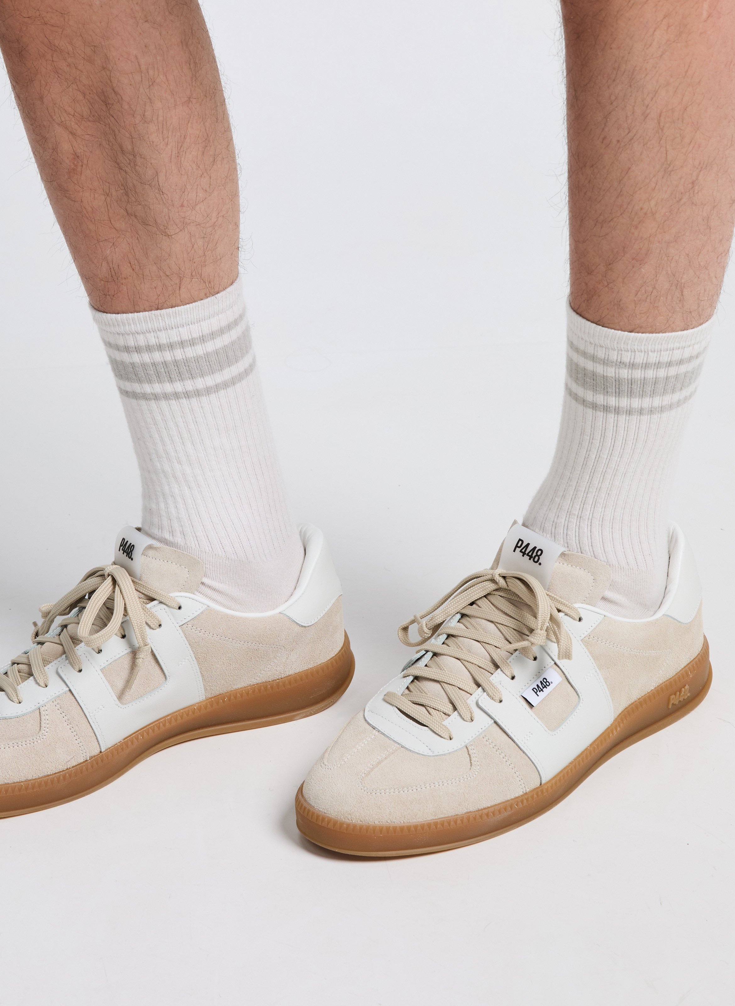 Monza leather sneakers P448 Beige