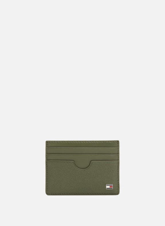 Porte-cartes en cuir Vert by TOMMY HILFIGER TOMMY HILFIGER Porte-cartes en cuir Vert