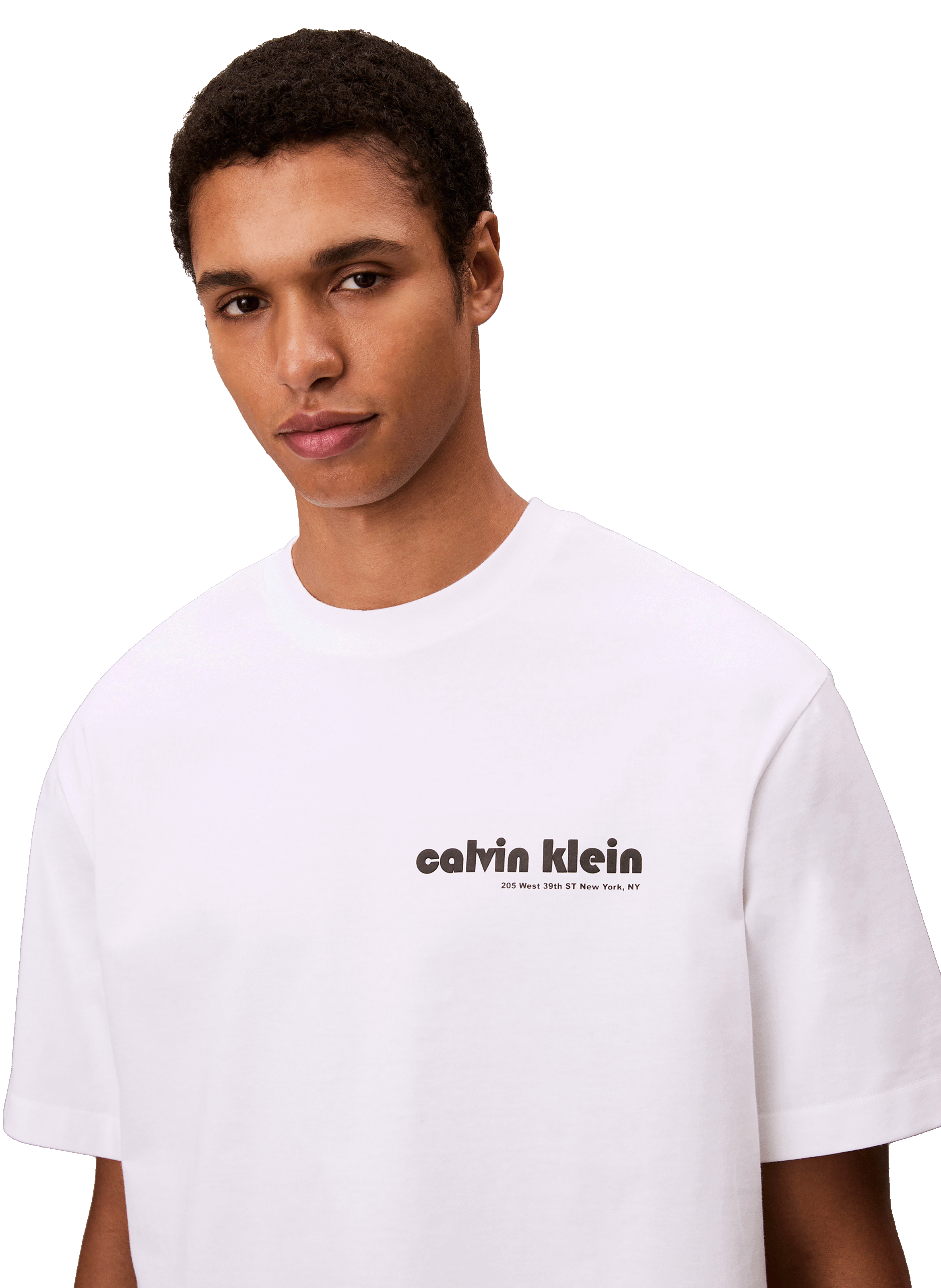 T-shirt à logo en coton CALVIN KLEIN Blanc