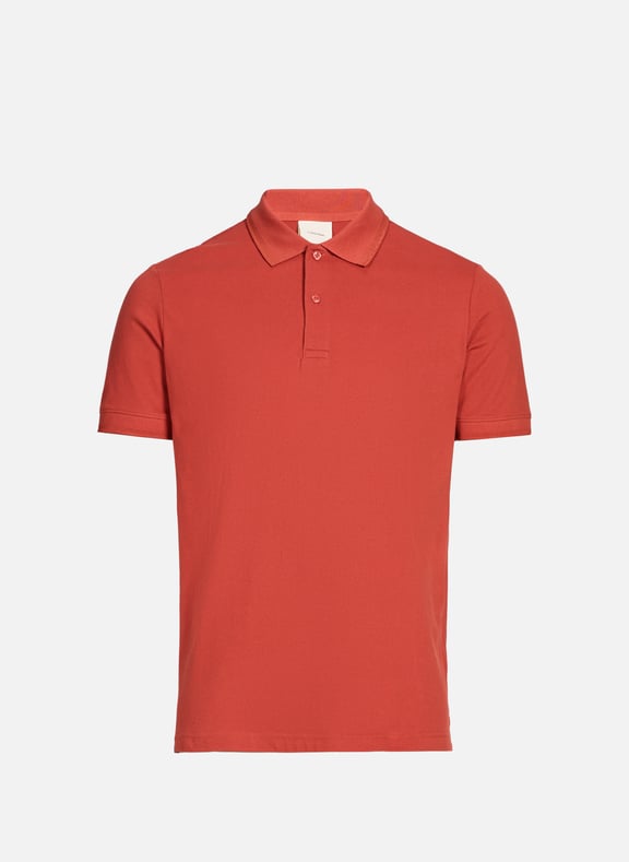 Polo droit en coton mélangé Rouge by CALVIN KLEIN CALVIN KLEIN Polo droit en coton mélangé Rouge