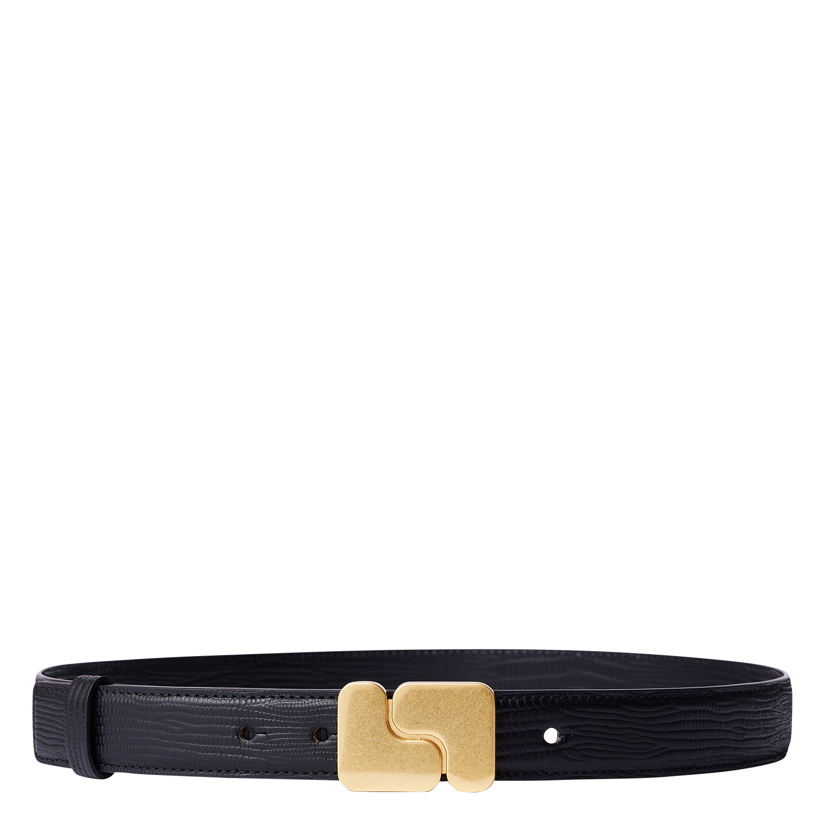 SOEUR Ceinture en cuir ninon Noir