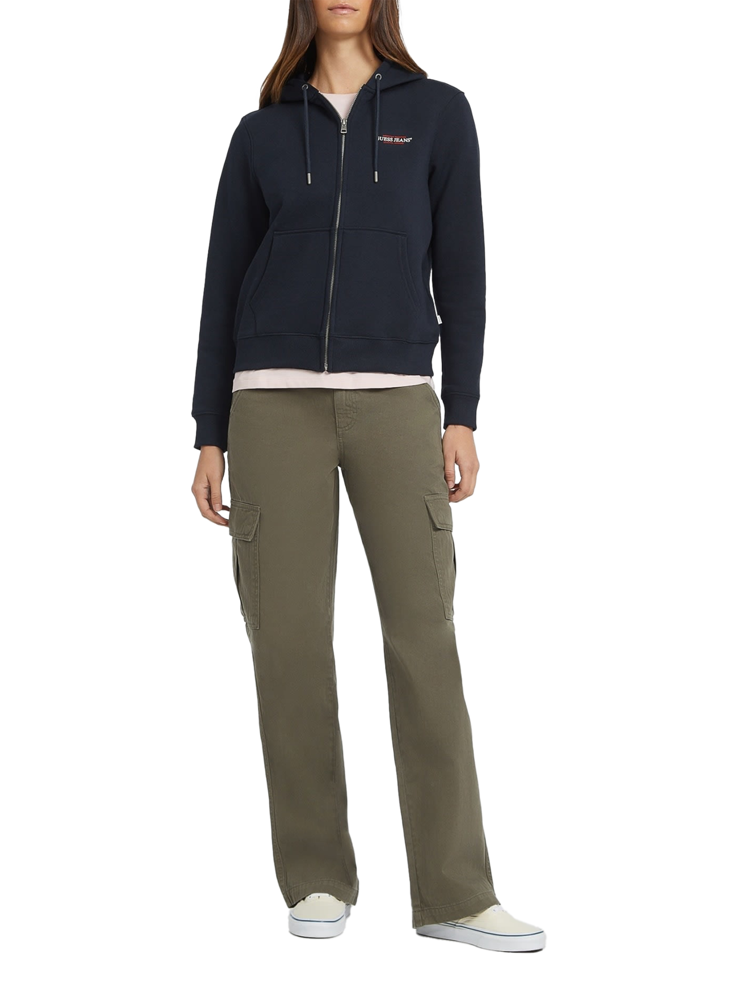 Cotton sweatshirt GUESS Blue