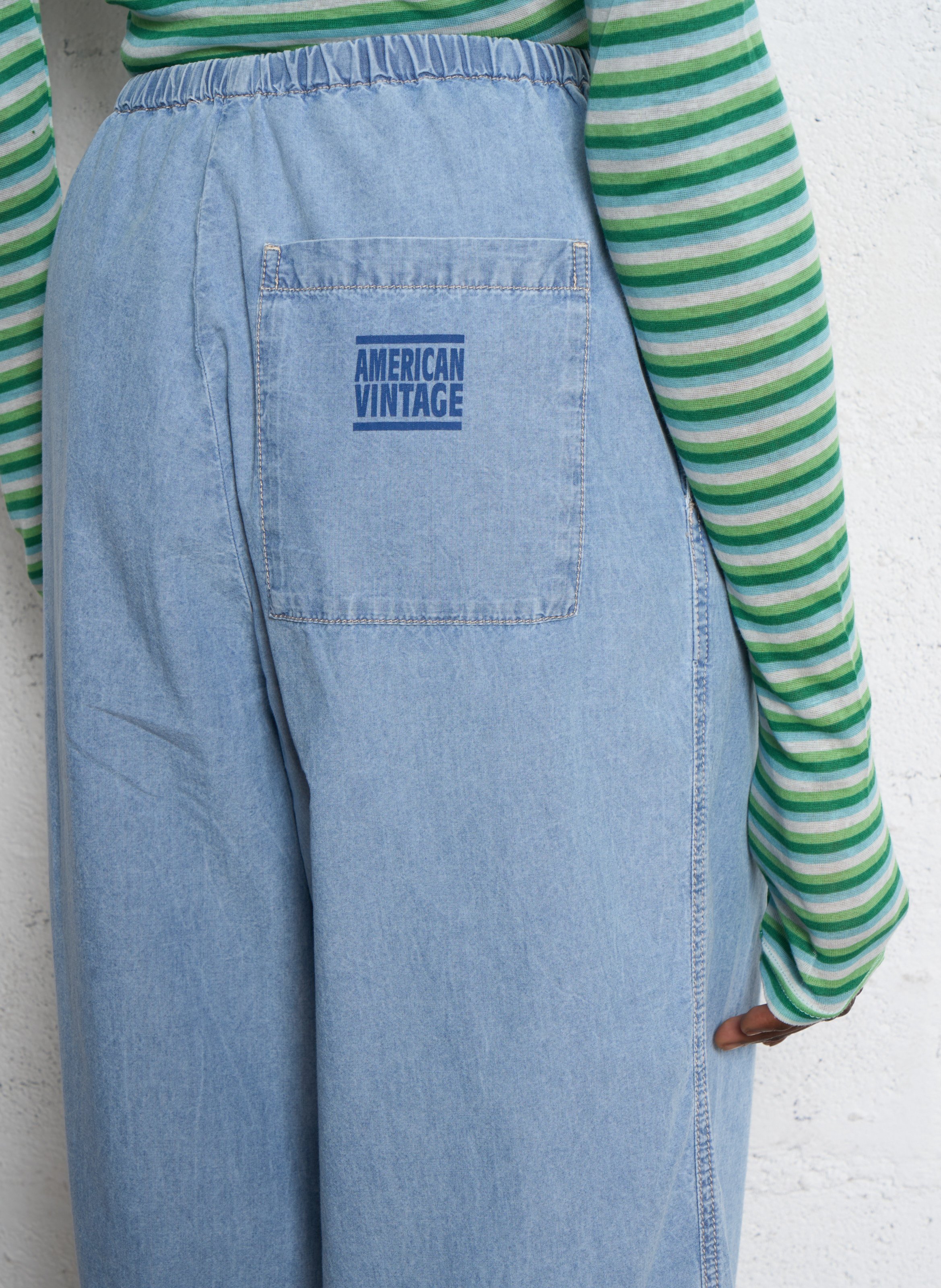 Jogging oversize en coton paybou AMERICAN VINTAGE Bleu