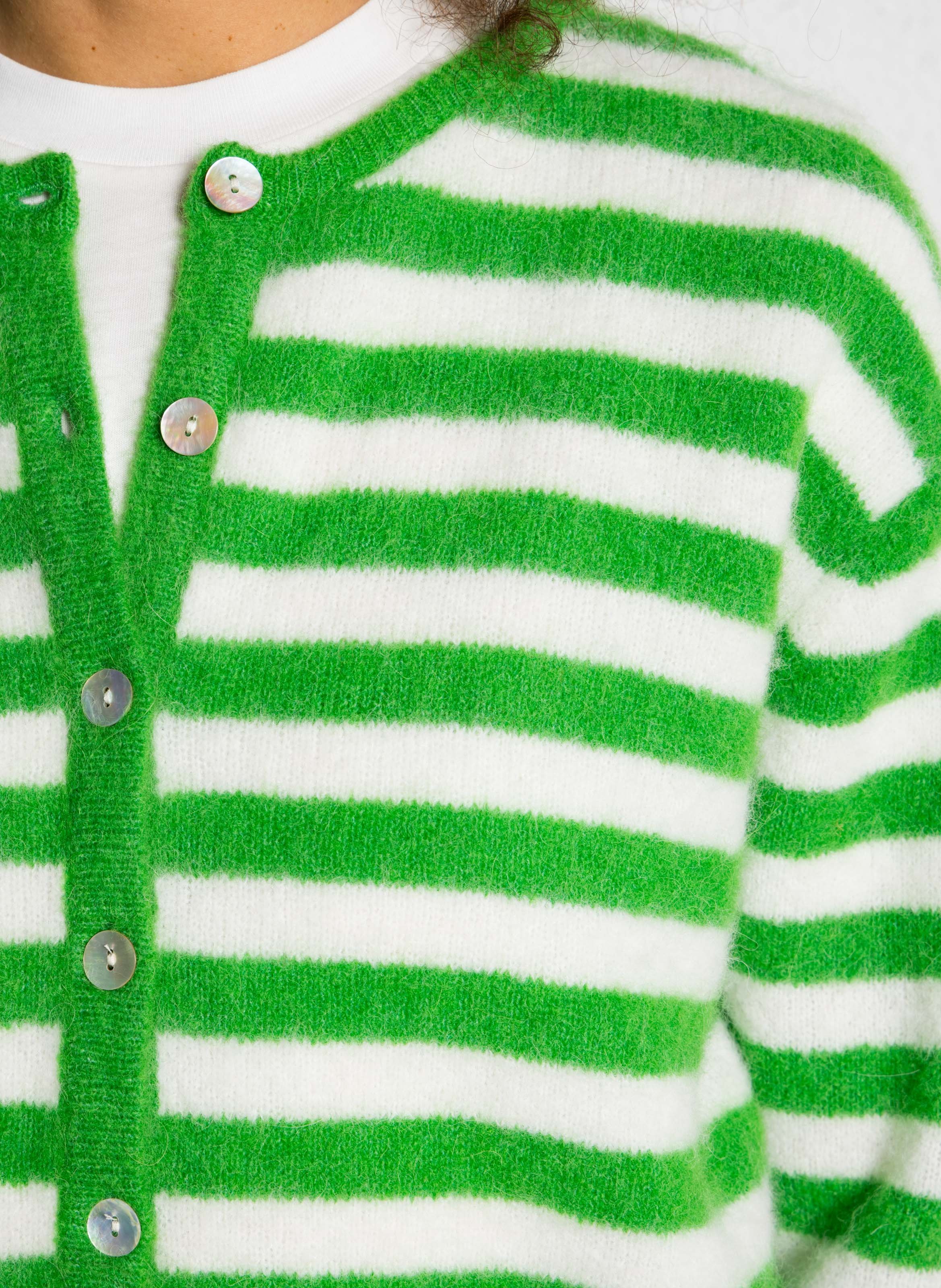 Gilet ample col rond en laine mélangée vitow AMERICAN VINTAGE Vert