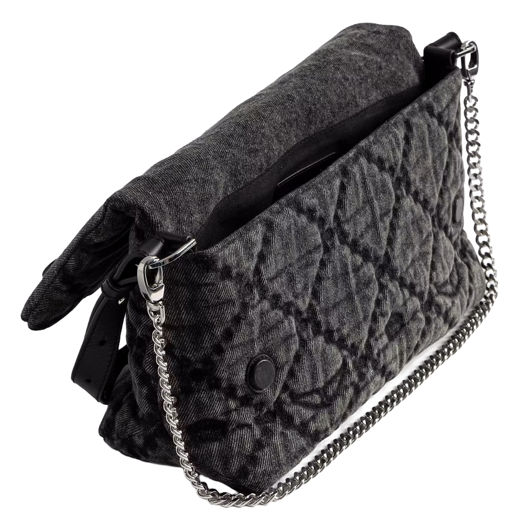 Sac bandoulière en denim rocky ii ZADIG&VOLTAIRE Gris