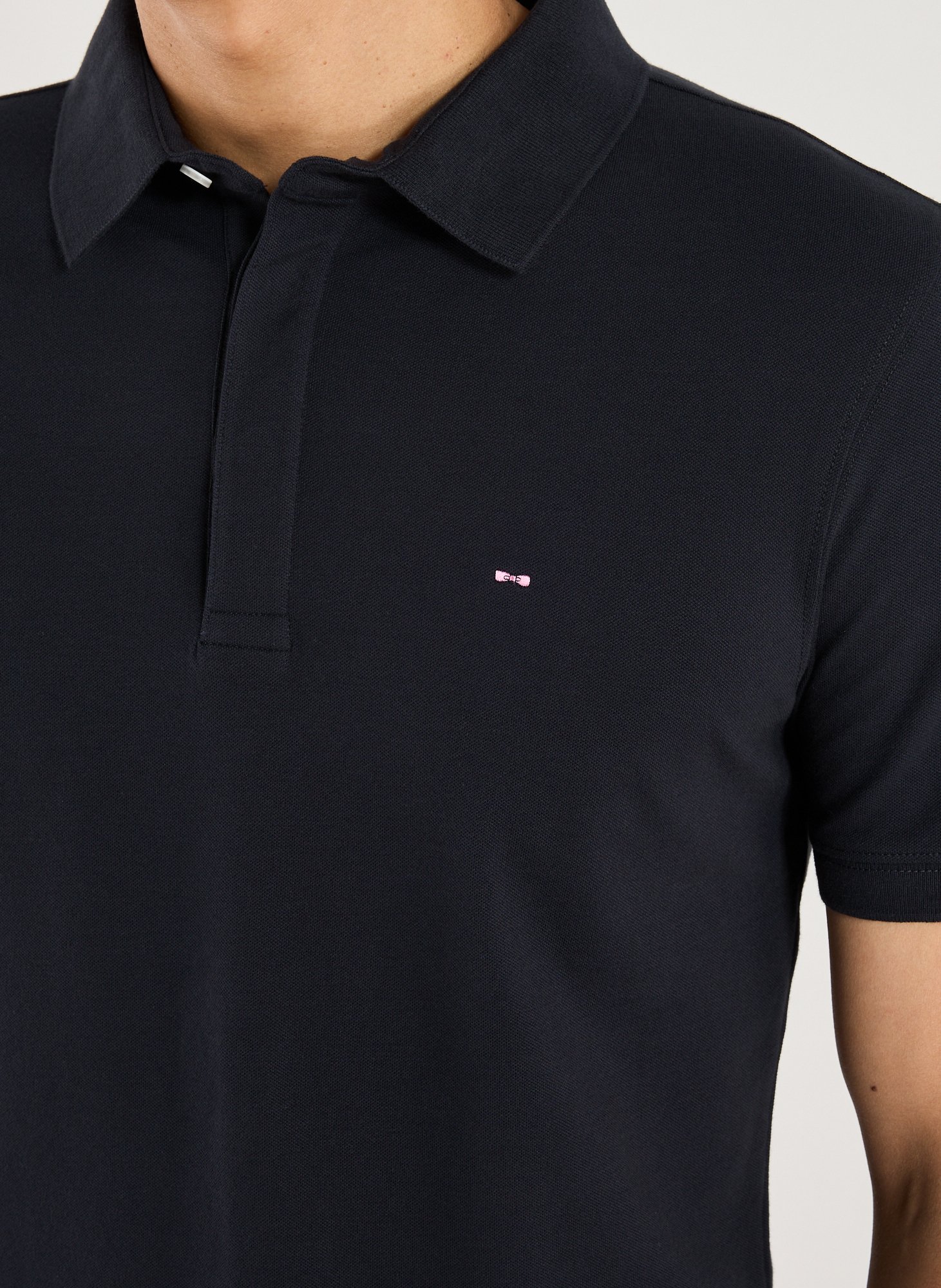 Cotton-blend polo shirt EDEN PARK Blue