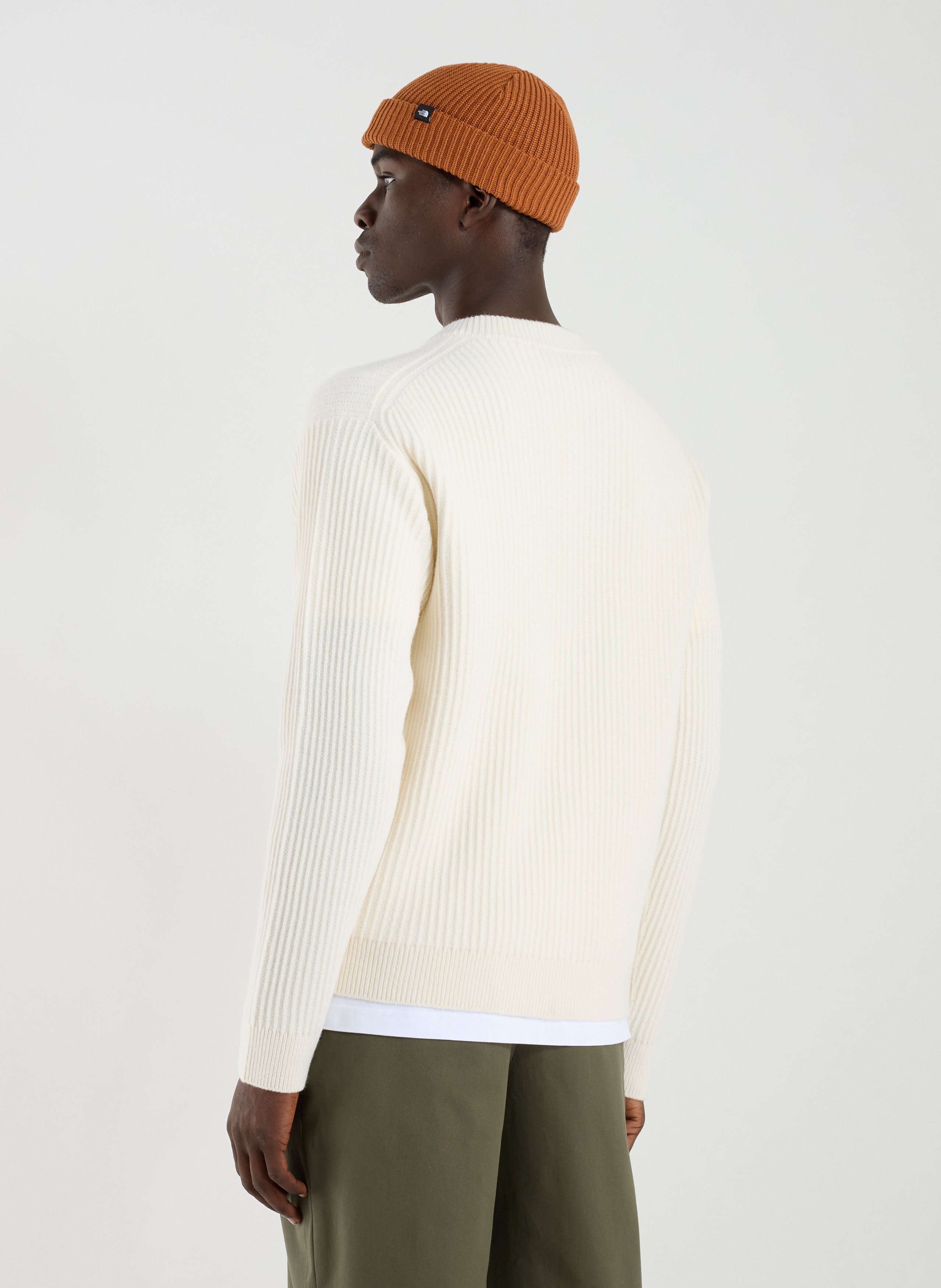 Ribbed wool cardigan MAISON KITSUNÉ Beige