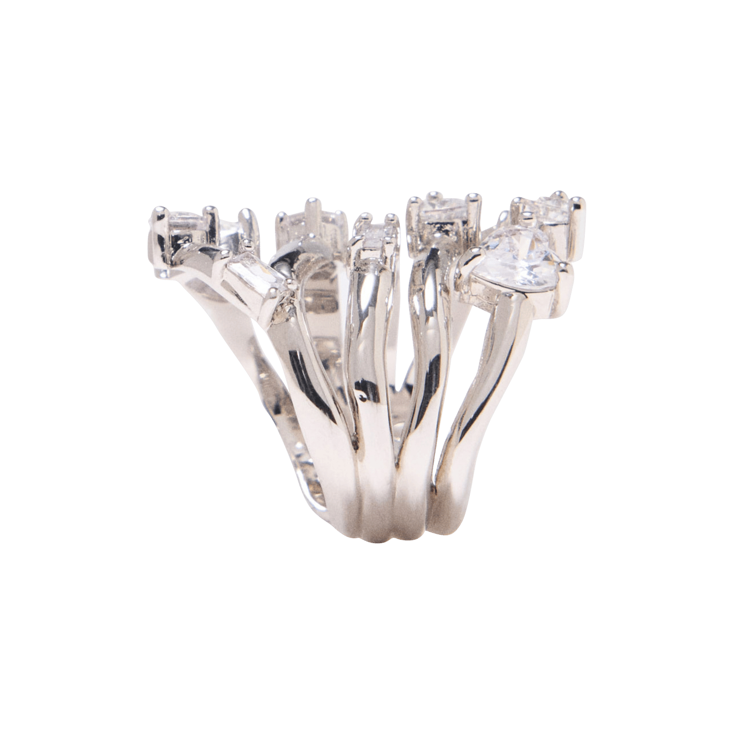 Bague à strass MAJE Argent