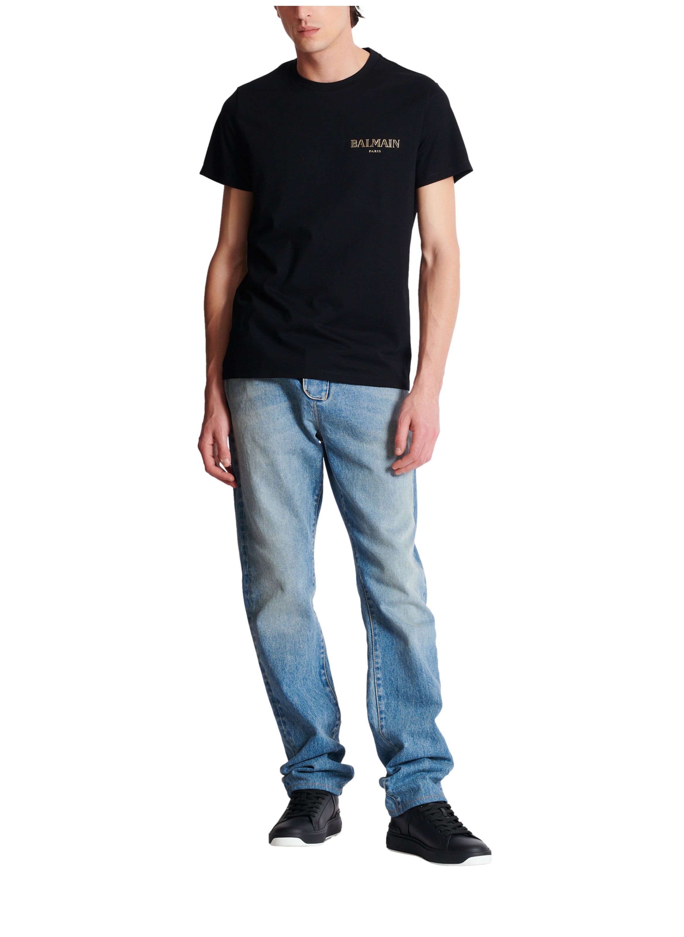 T-shirt à logo balmain vintage gel BALMAIN Doré