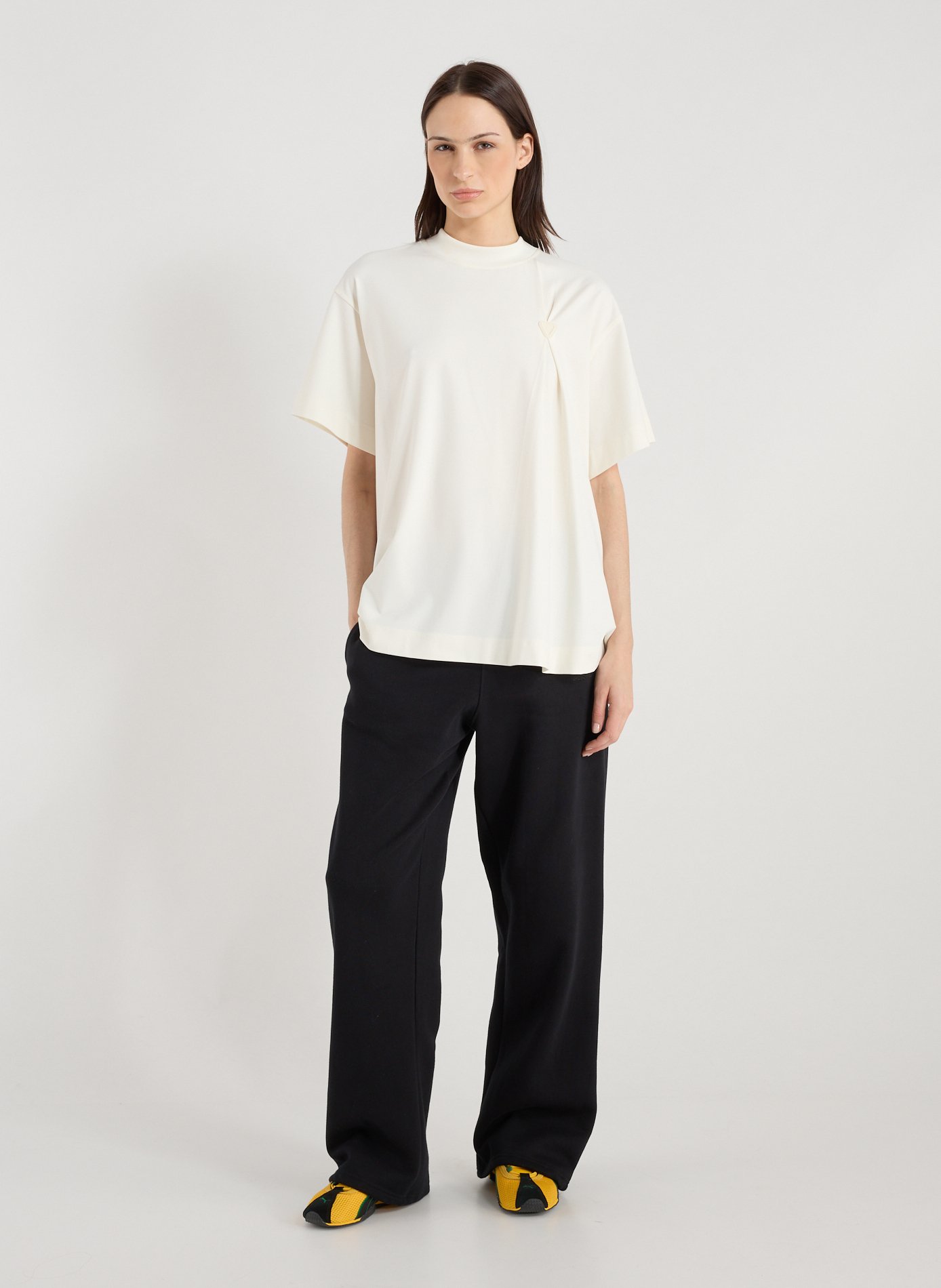 Oversized t-shirt in blended viscose GERTRUDE ET GASTON Beige