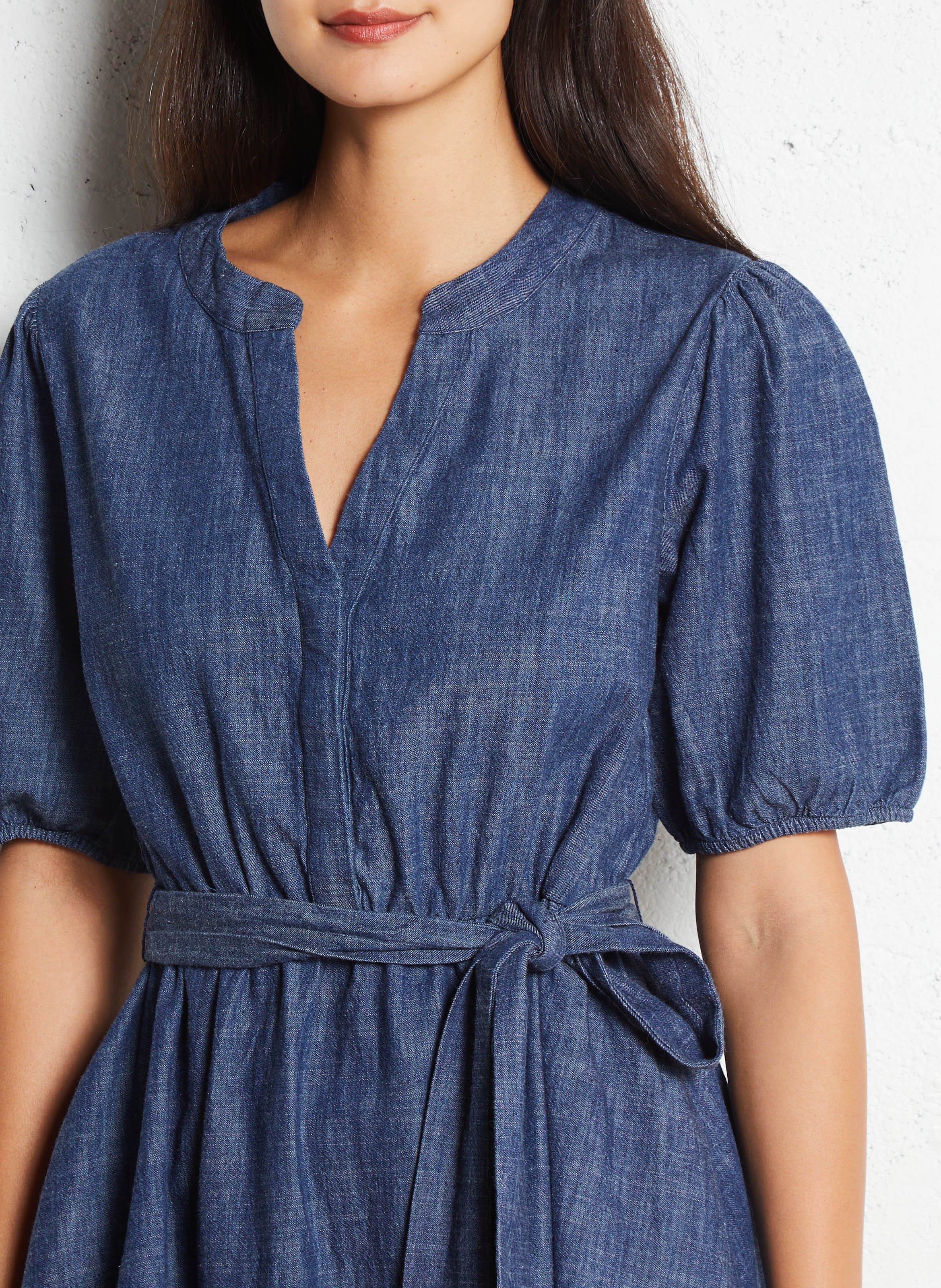 Robe longue en coton mélangé linda MAISON 123 Gris