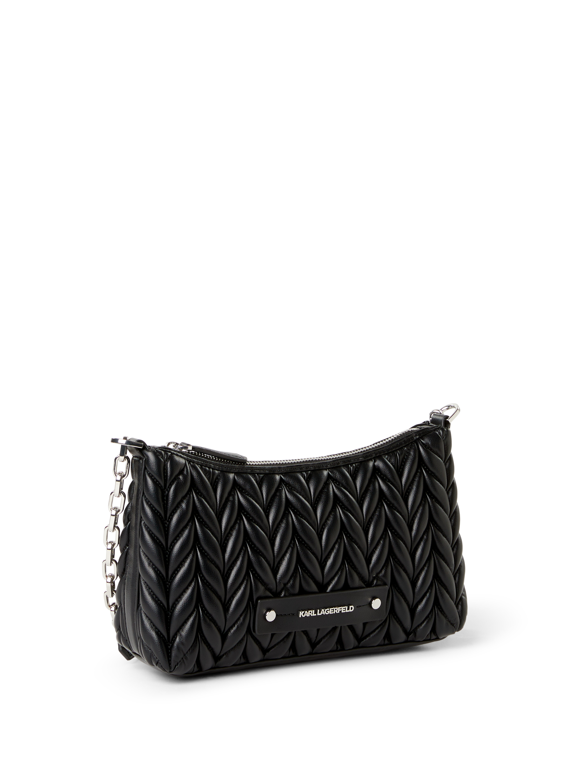 Quilted shoulder bag KARL LAGERFELD Black
