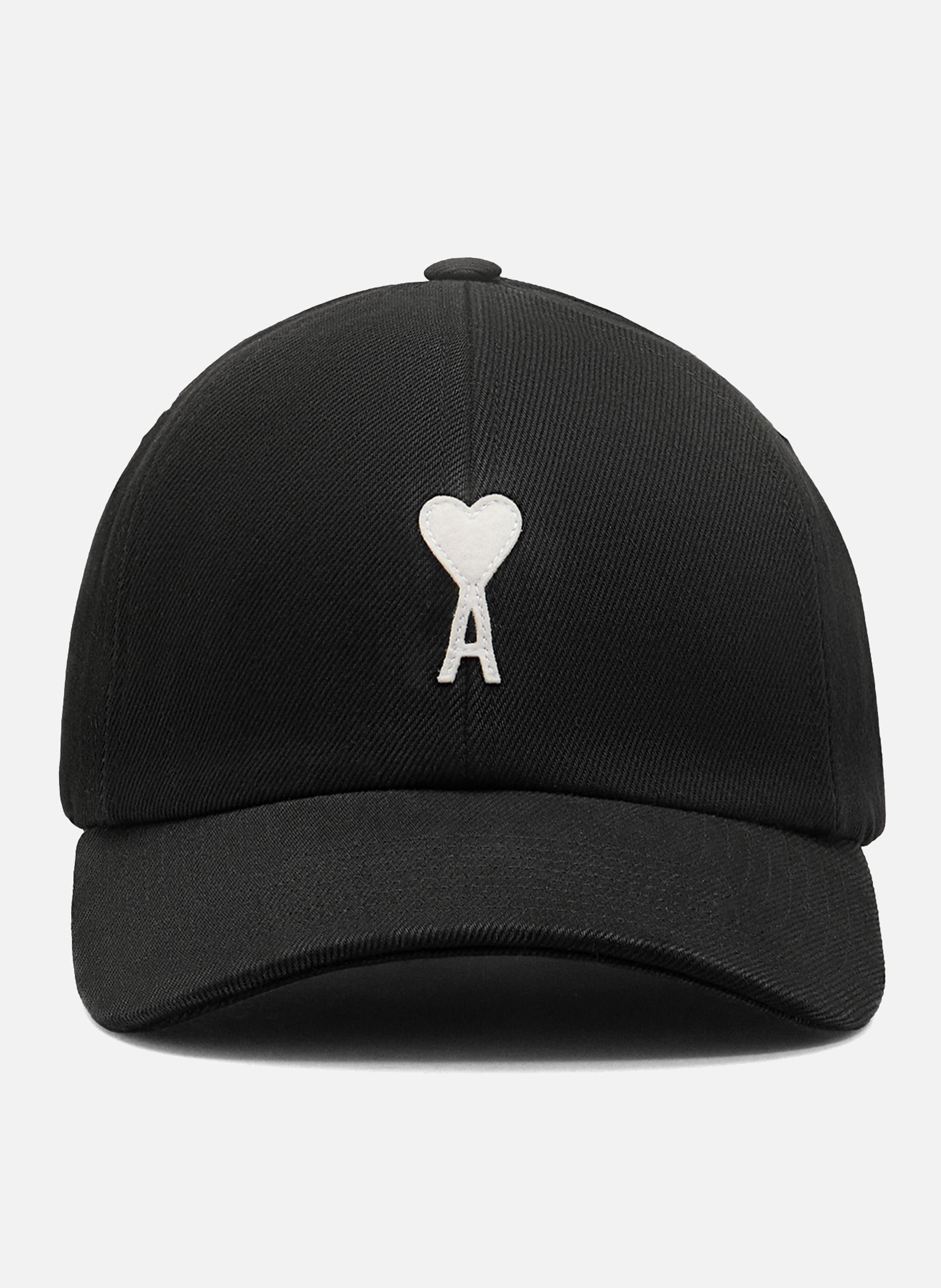 Casquette empiècement feutré ami unisexe en coton AMI PARIS Noir