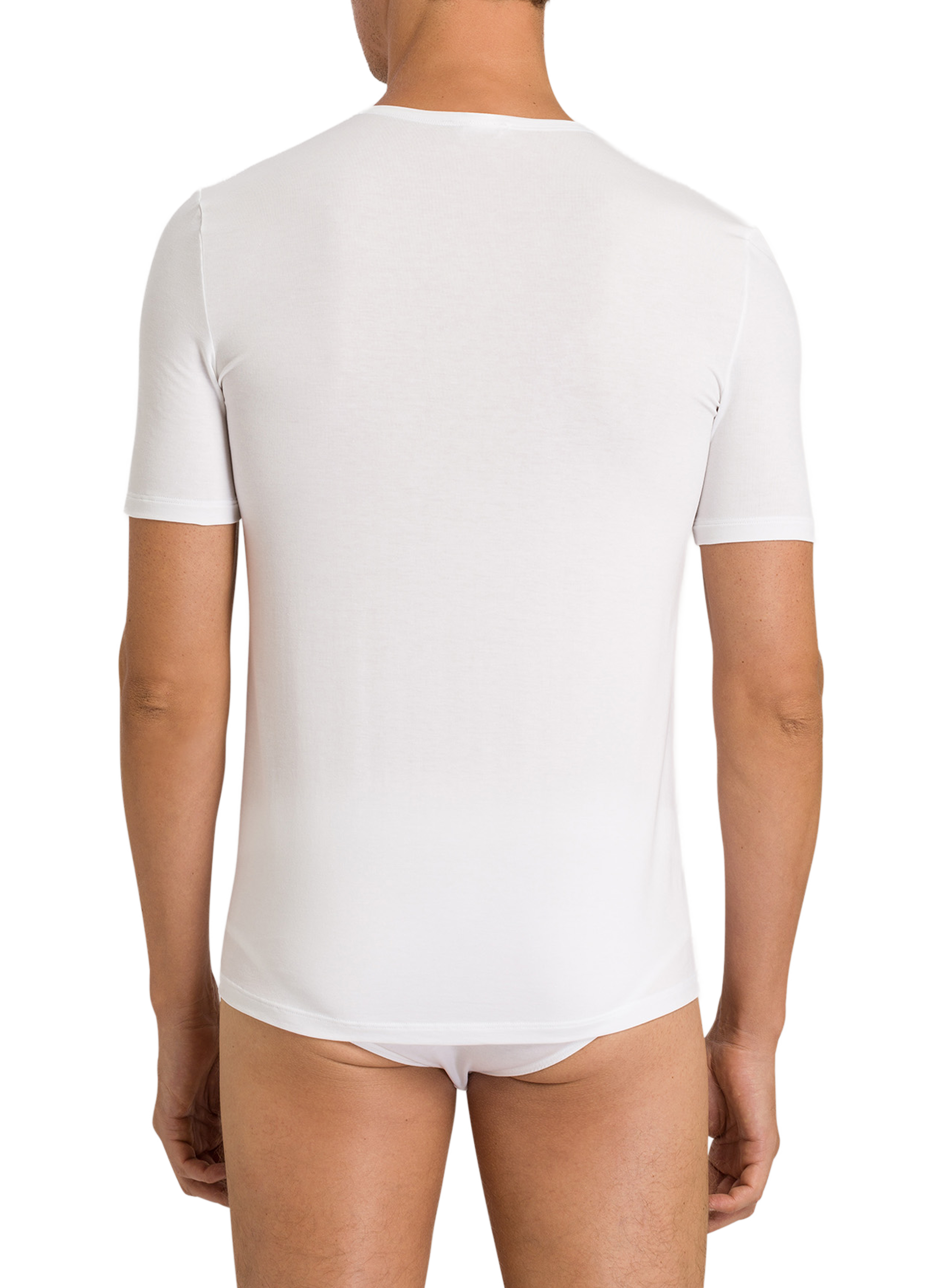 Cotton-blend V-neck T-shirt HANRO White