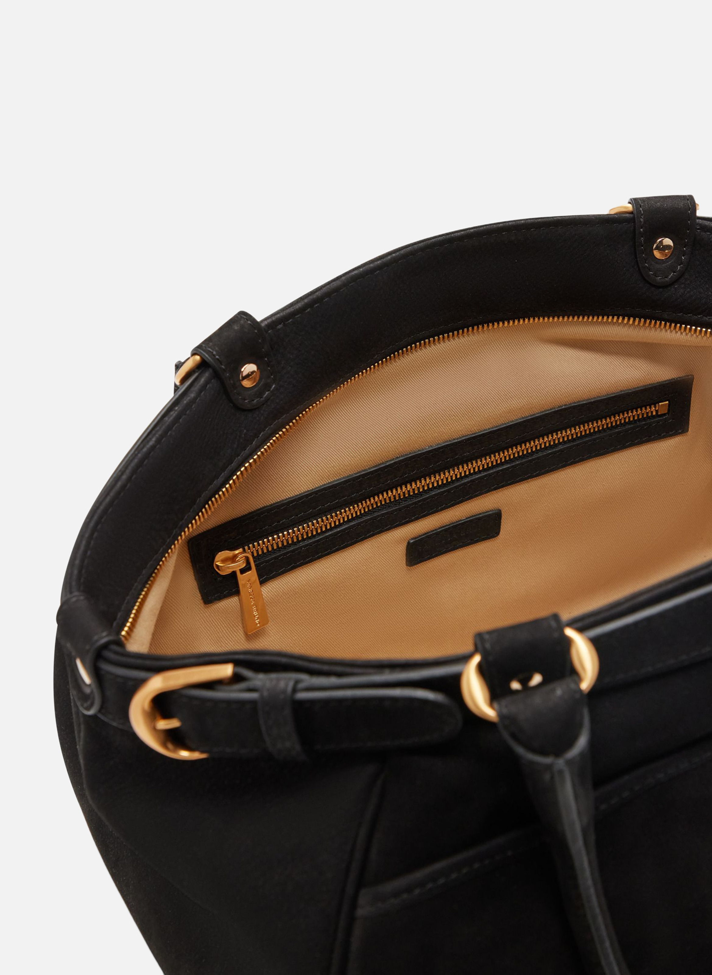 Grand sac lune en cuir VANESSA BRUNO Noir