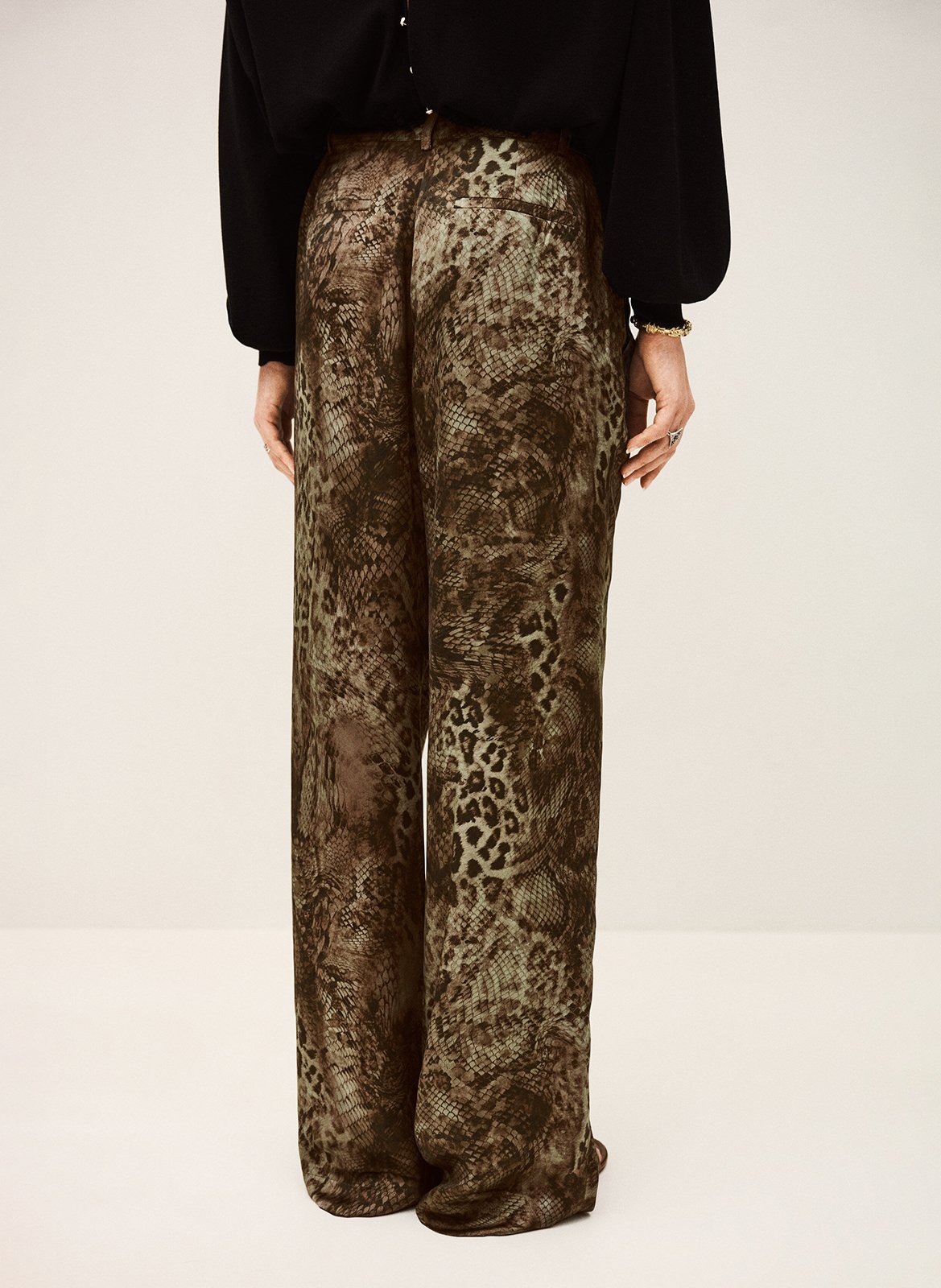 Pantalon large imprimé carrina BA&SH Kaki