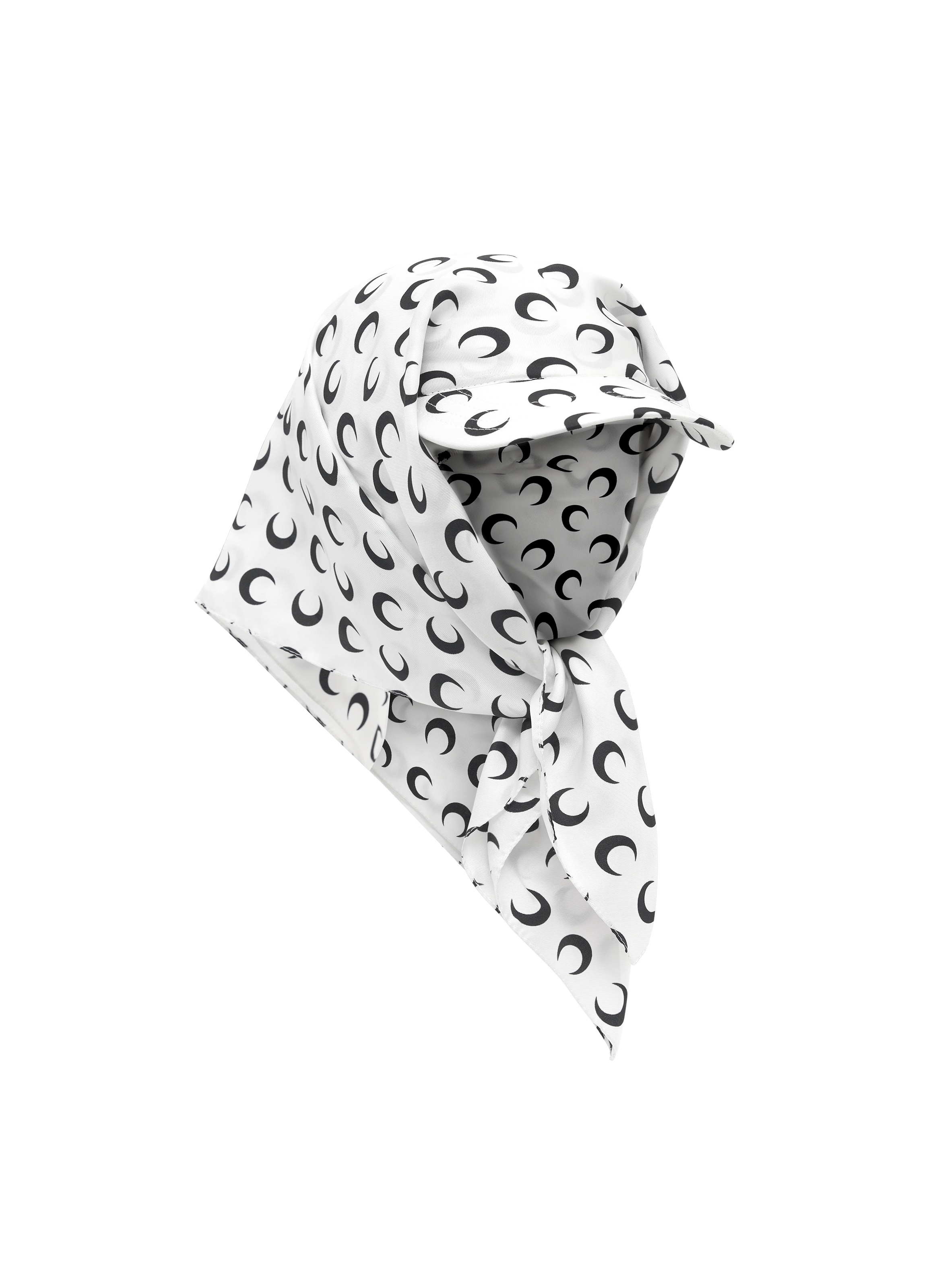 Casquette moon voilée en soie MARINE SERRE Blanc