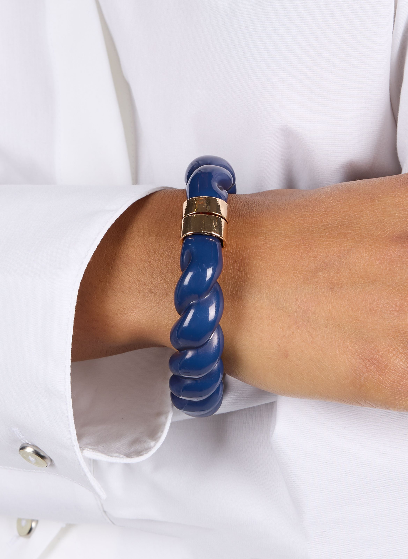 Resin openable bangle AU PRINTEMPS PARIS Blue