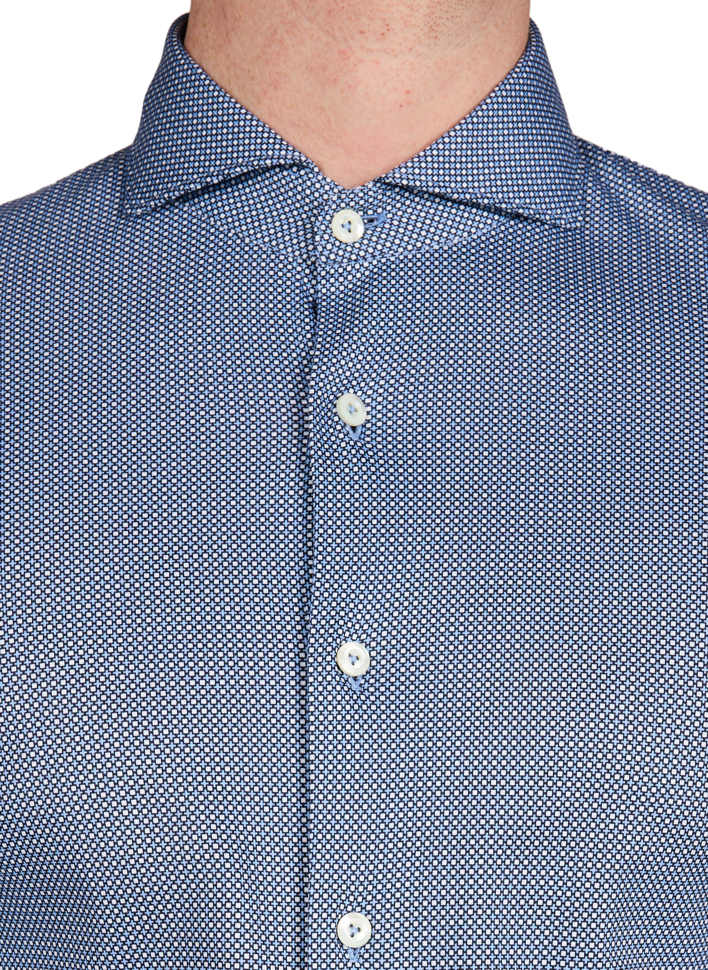 Overhemd met print van katoen VAN LAACK Blauw