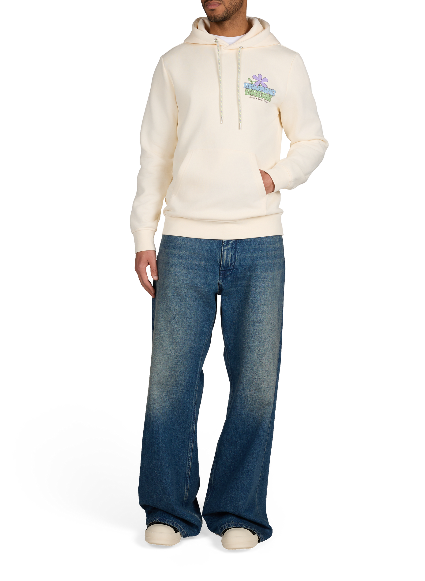 Sweat à capuche Dirac en coton mélangé FAGUO Beige