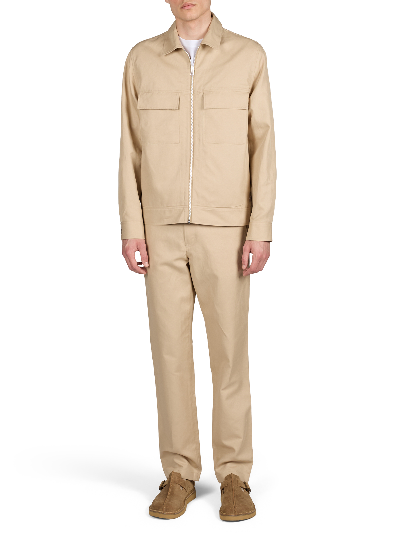 Pantalon Tapered fit en coton et lin PAUL SMITH Beige