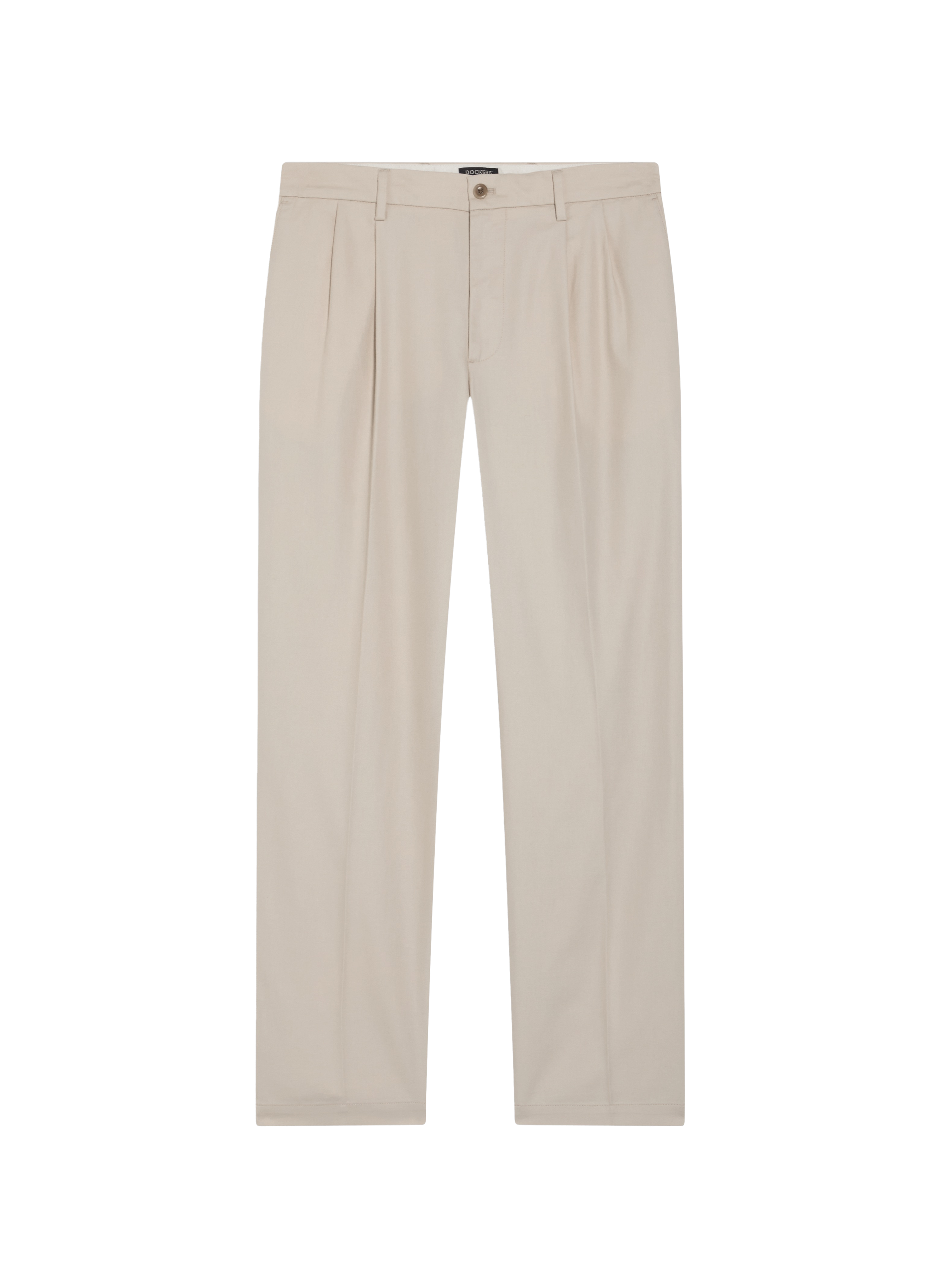 Straight cotton and linen trousers DOCKERS Beige