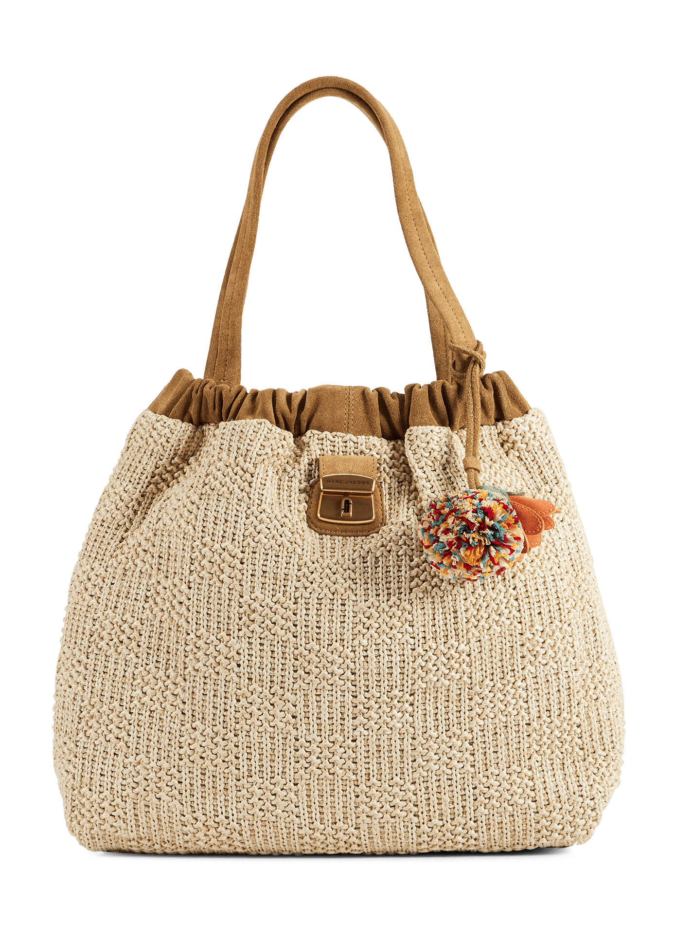 Sac à main raphia avec charms MARC JACOBS Beige