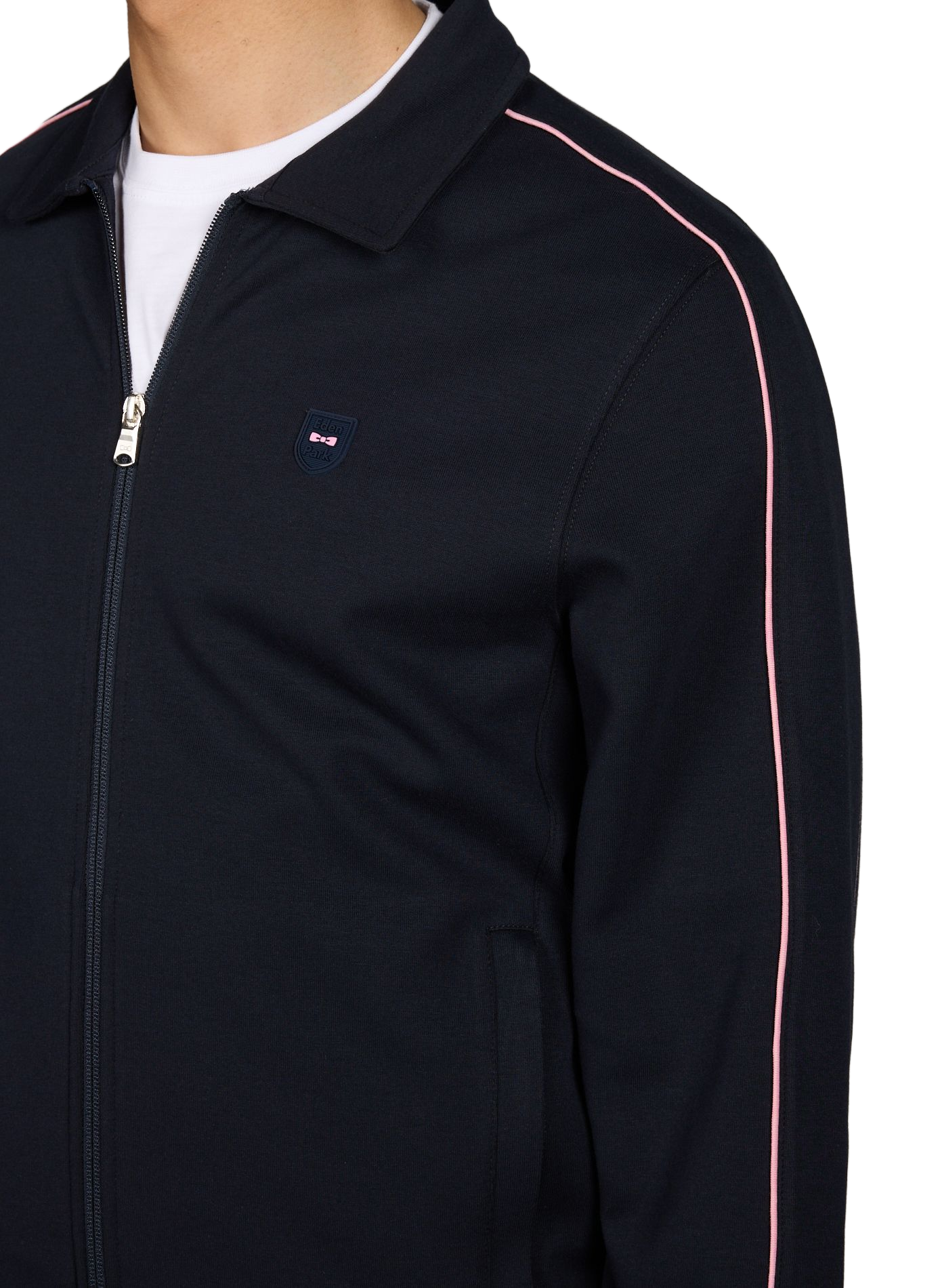 Gilet col classique zippé EDEN PARK Bleu