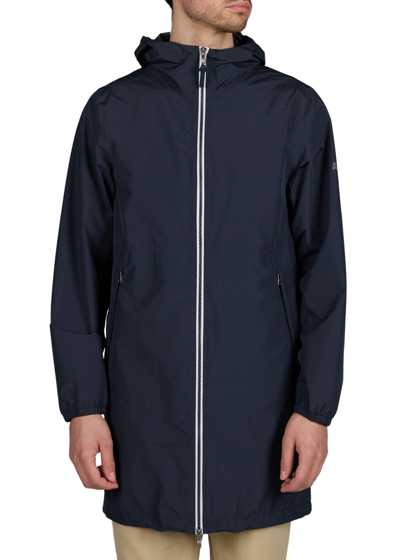 Mid-length hooded jacket AIGLE Blue