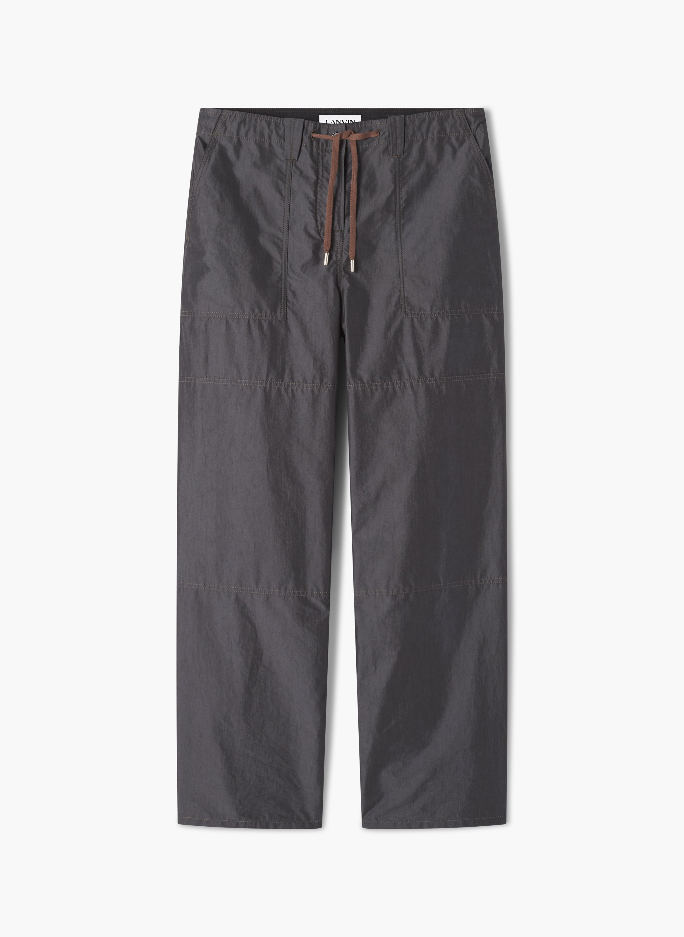 Pantalon large en chambray LANVIN Noir