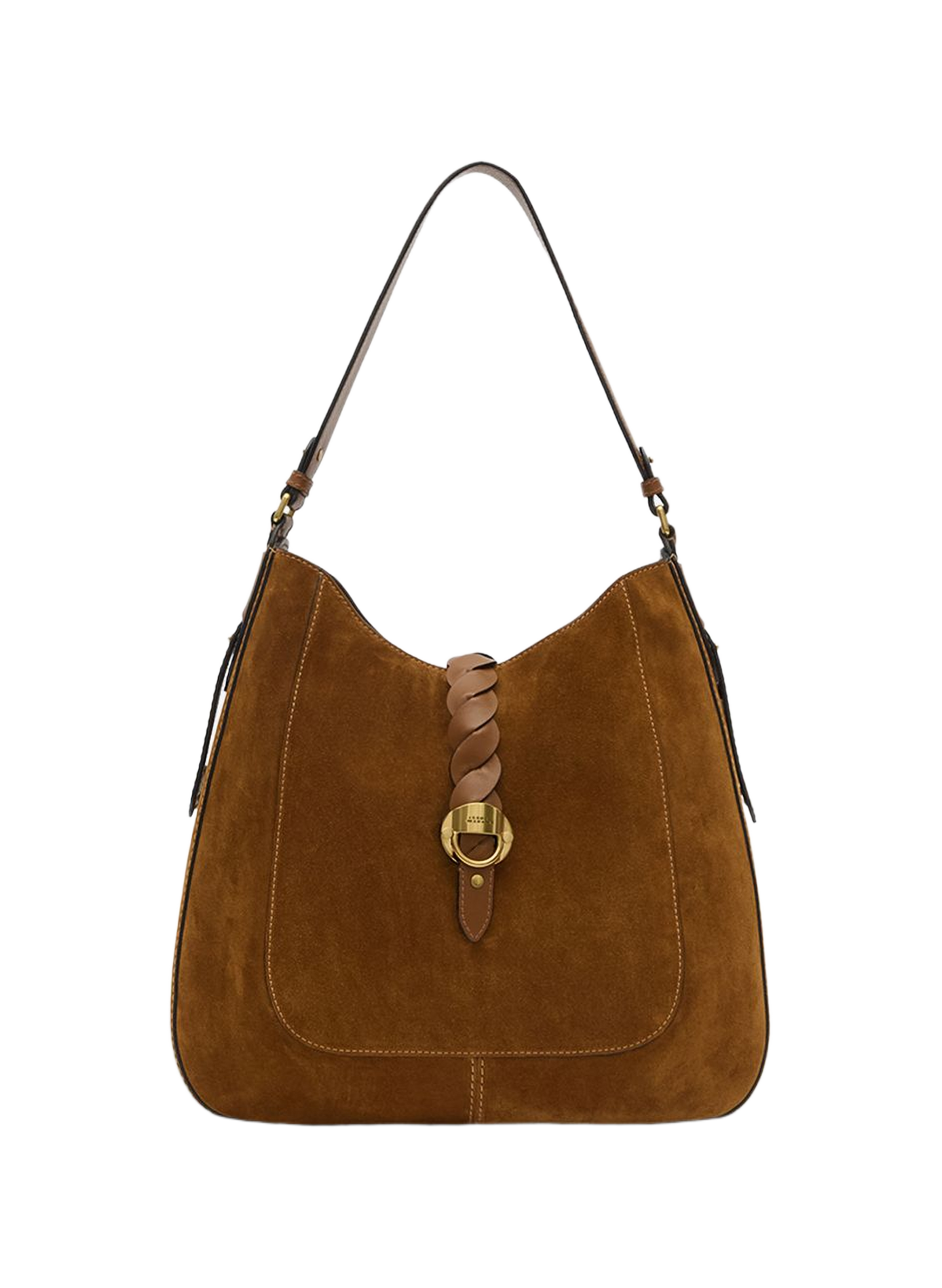 Bolso Altay Hobo de cuero de ternera aterciopelado ISABEL MARANT Marrón