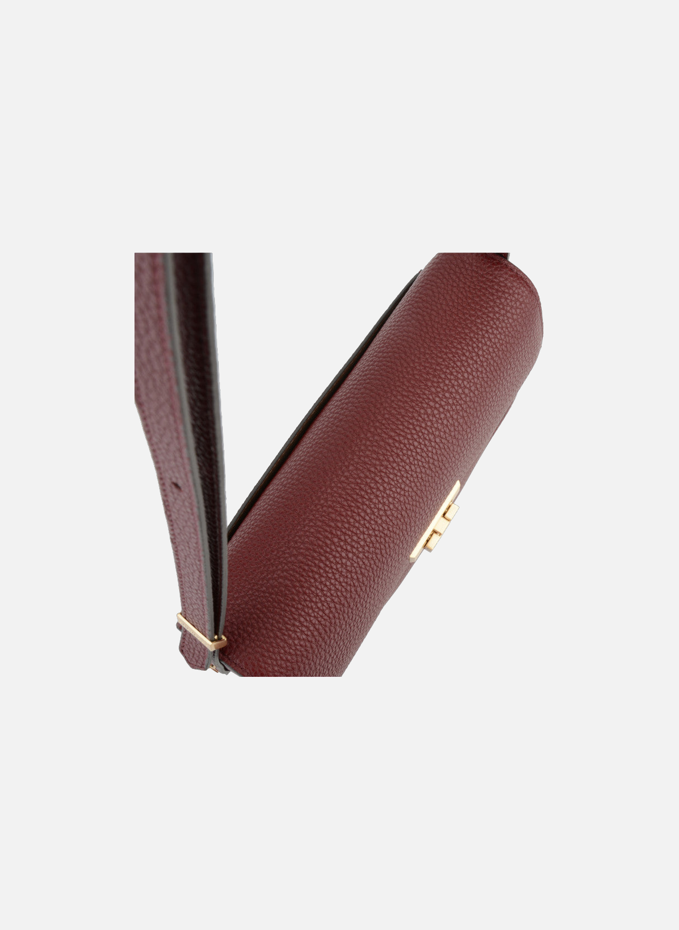 Auteuil | sac porté travers gm en cuir de vachette POURCHET Rouge