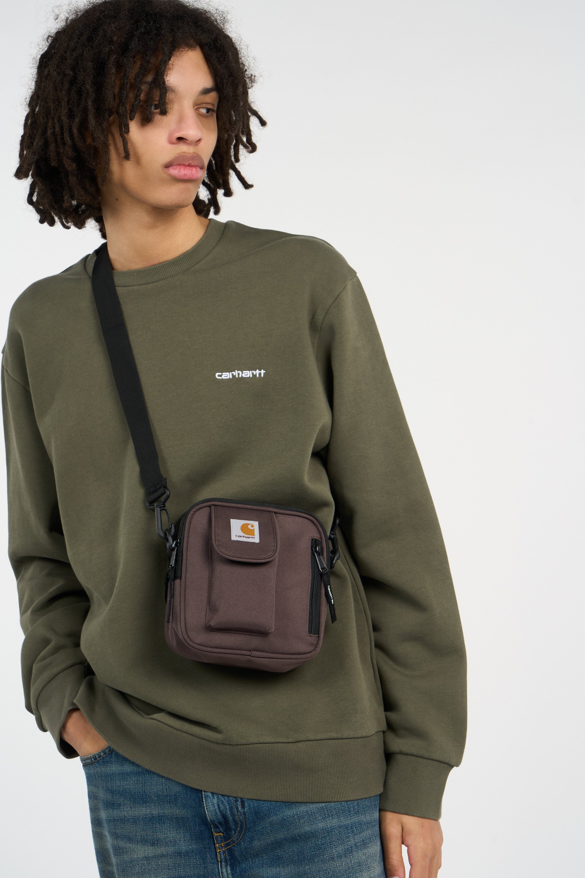 Sac bandoulière essentials bag, small CARHARTT WIP Marron