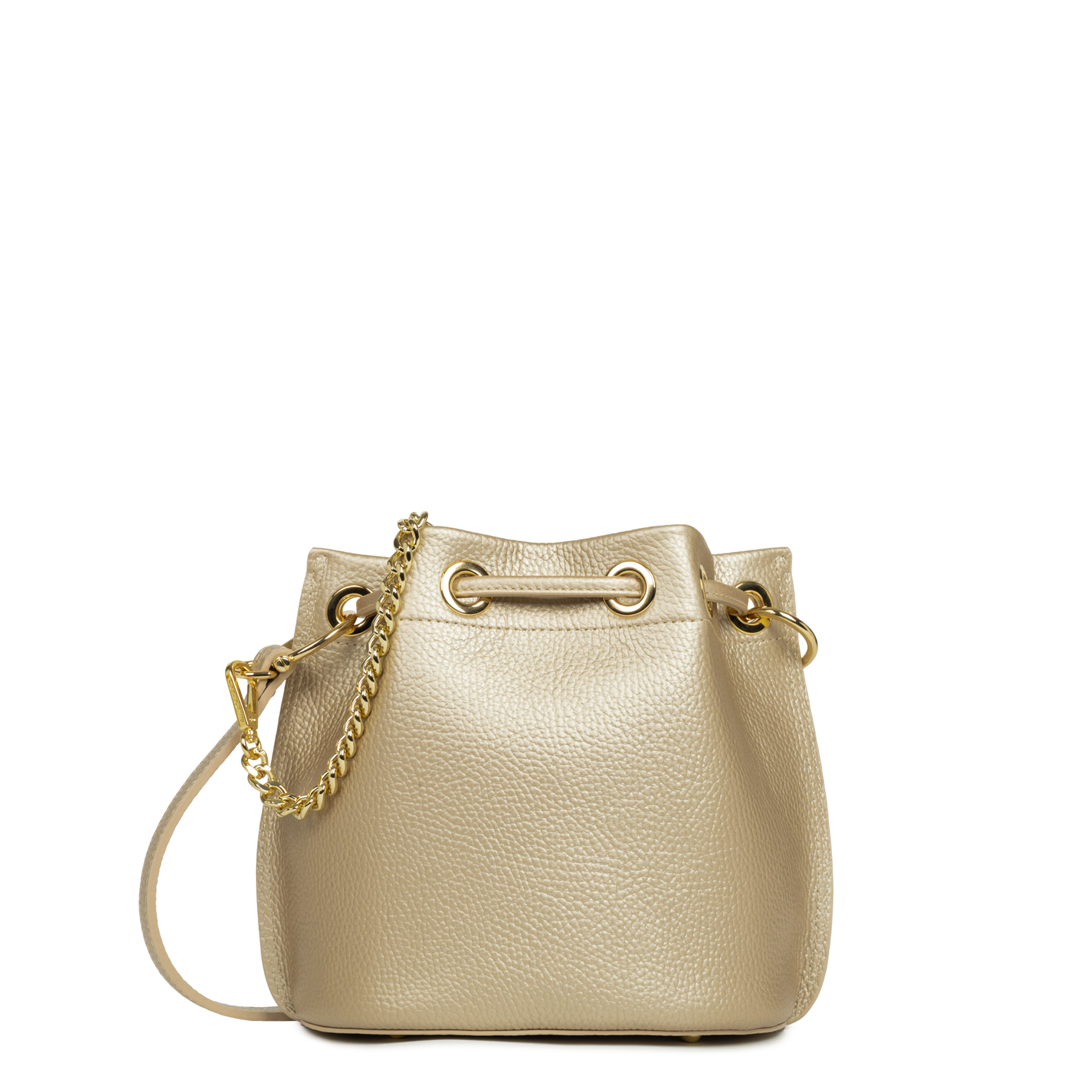 Petit sac bourse - alba double LANCASTER Doré