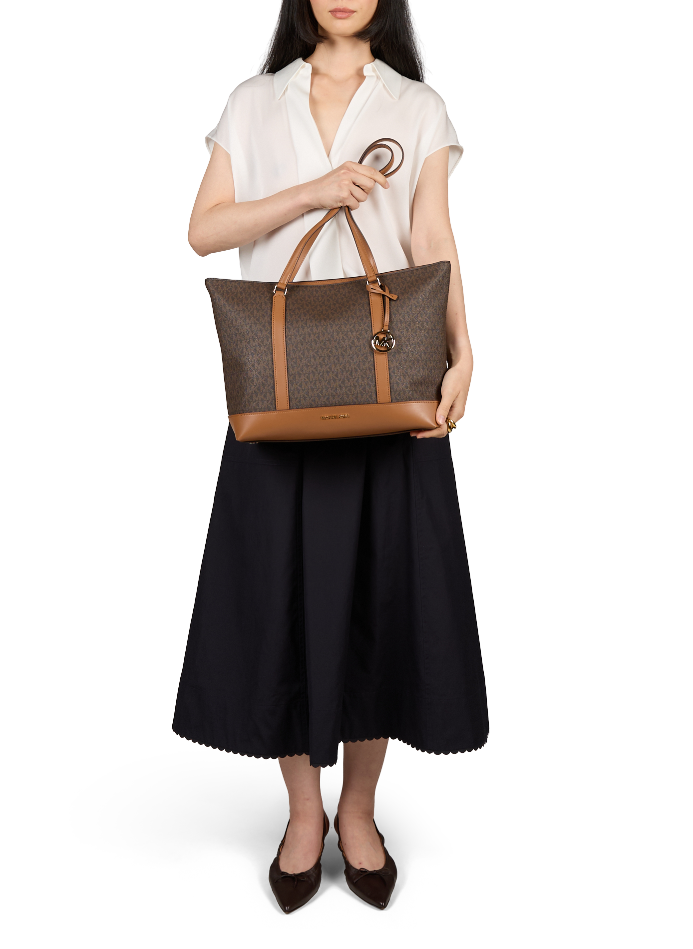 Sac cabas imprimé MICHAEL KORS Marron