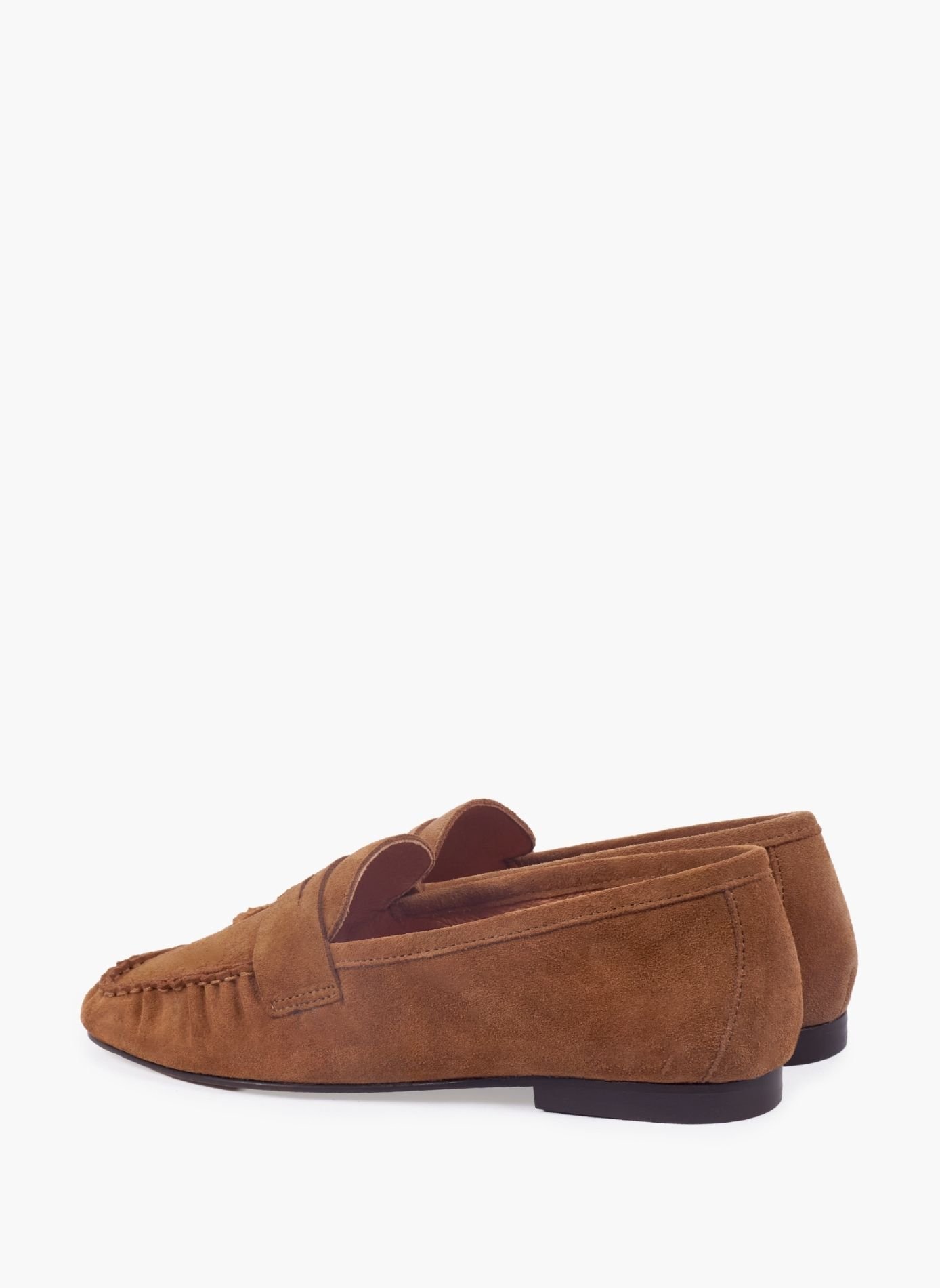 Mocassins plissés thaïs cuir daim JULES & JENN Marron