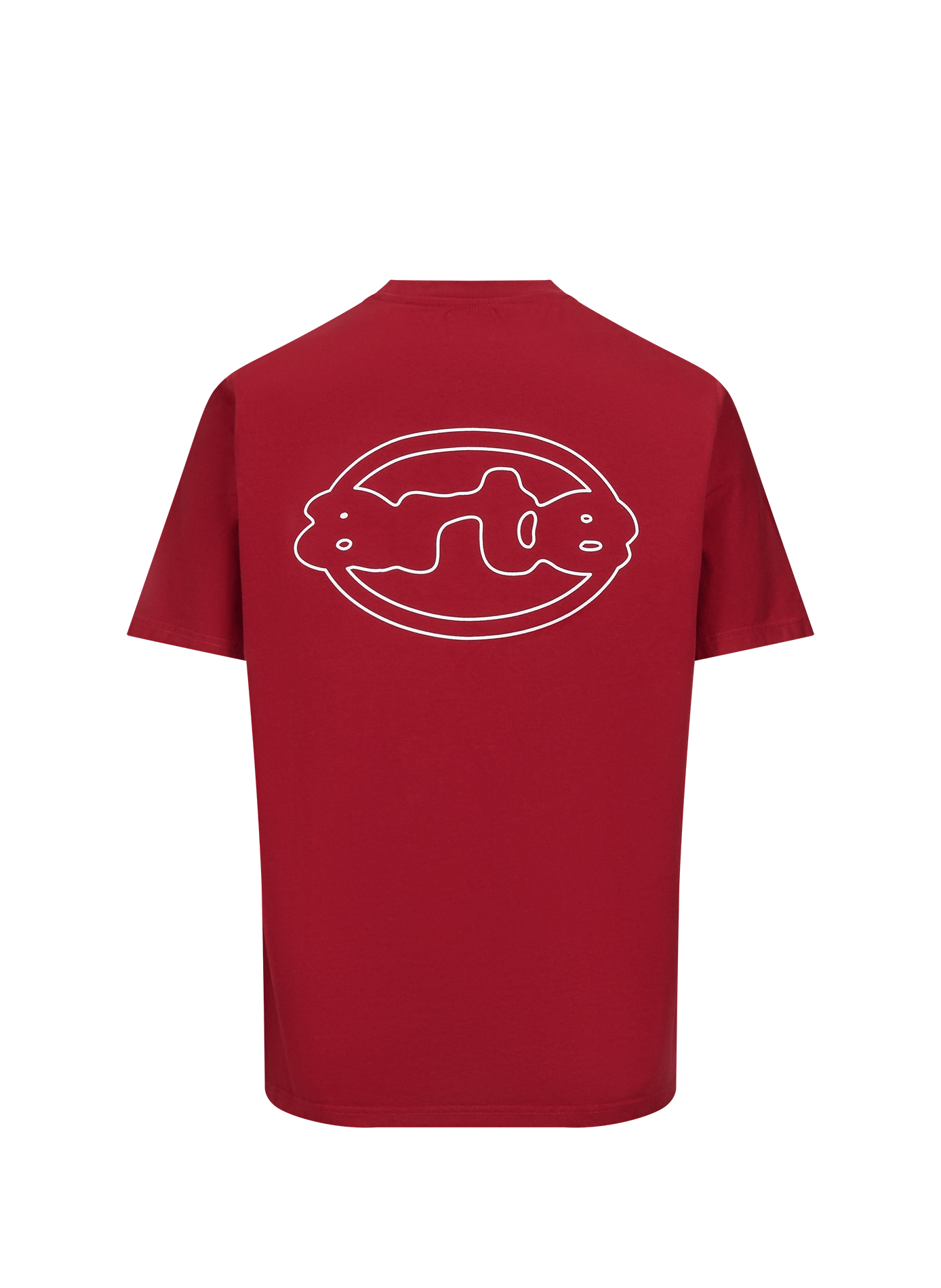 Round neck straight fit cotton T-shirt with screen printing ARTE ANTWERP Red