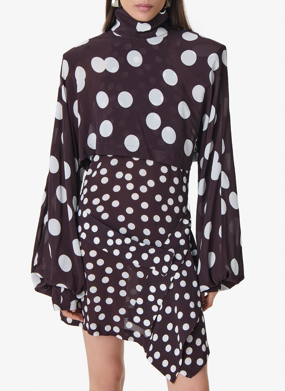 Robe courte col montant imprimée damelia IRO Multicolore