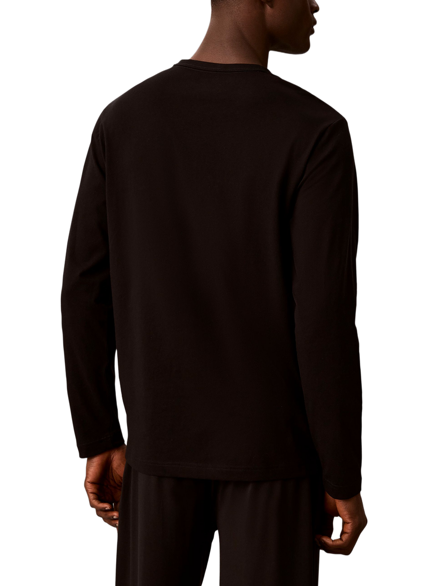 Pyjama-T-Shirt mit Baumwoll-Logo. CALVIN KLEIN Schwarz