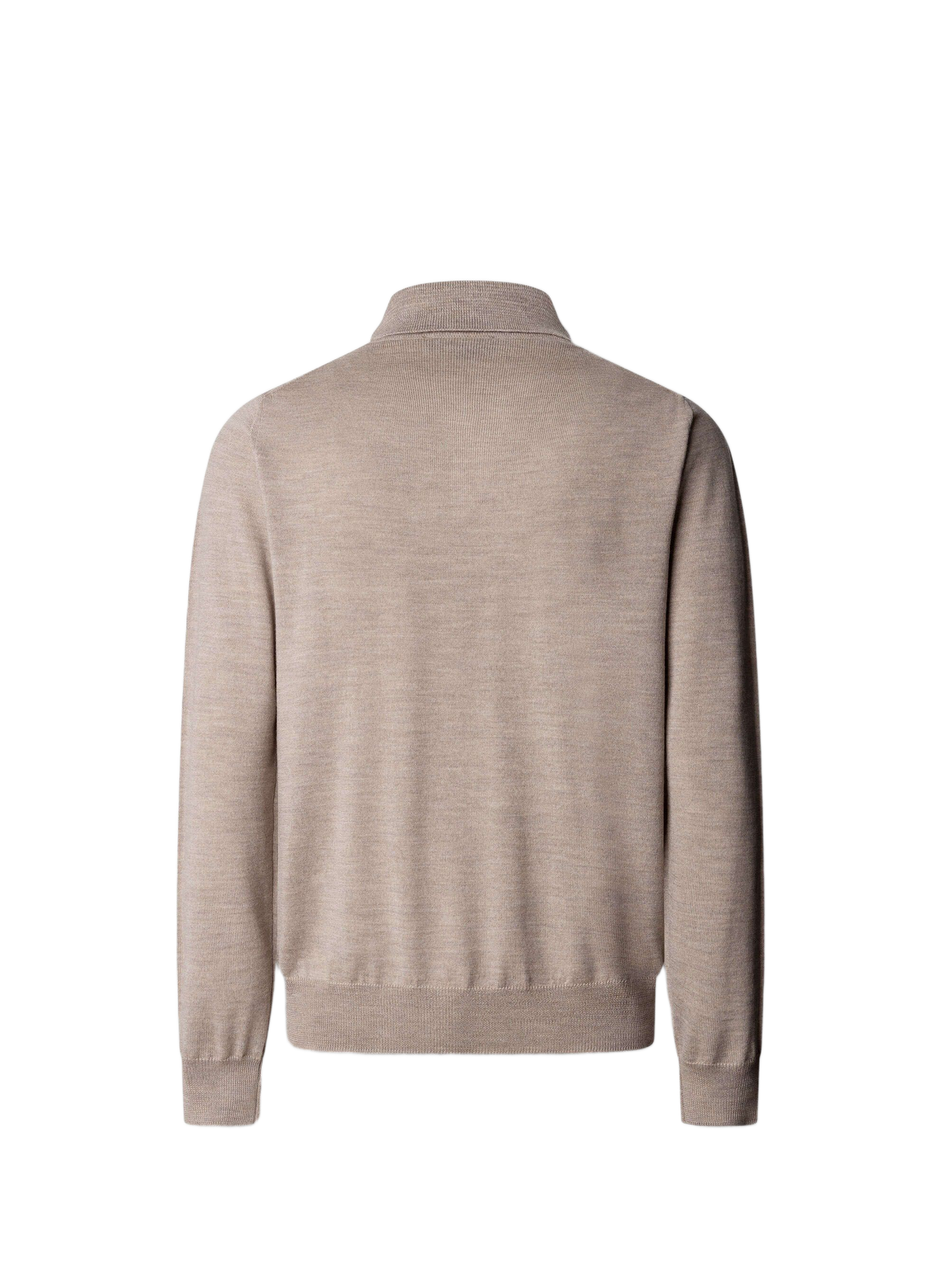 Rechte wollen trui met polokraag FACONNABLE Beige