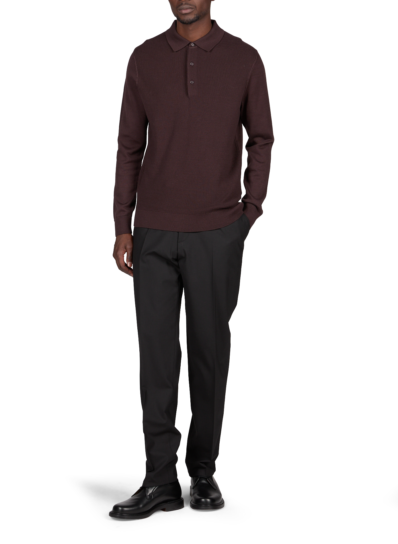 Gerader Baumwoll-Poloshirt STRELLSON Braun