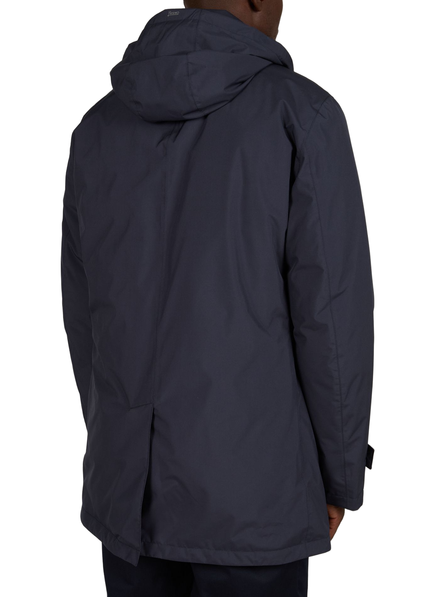 Straight hooded parka HERNO Blue