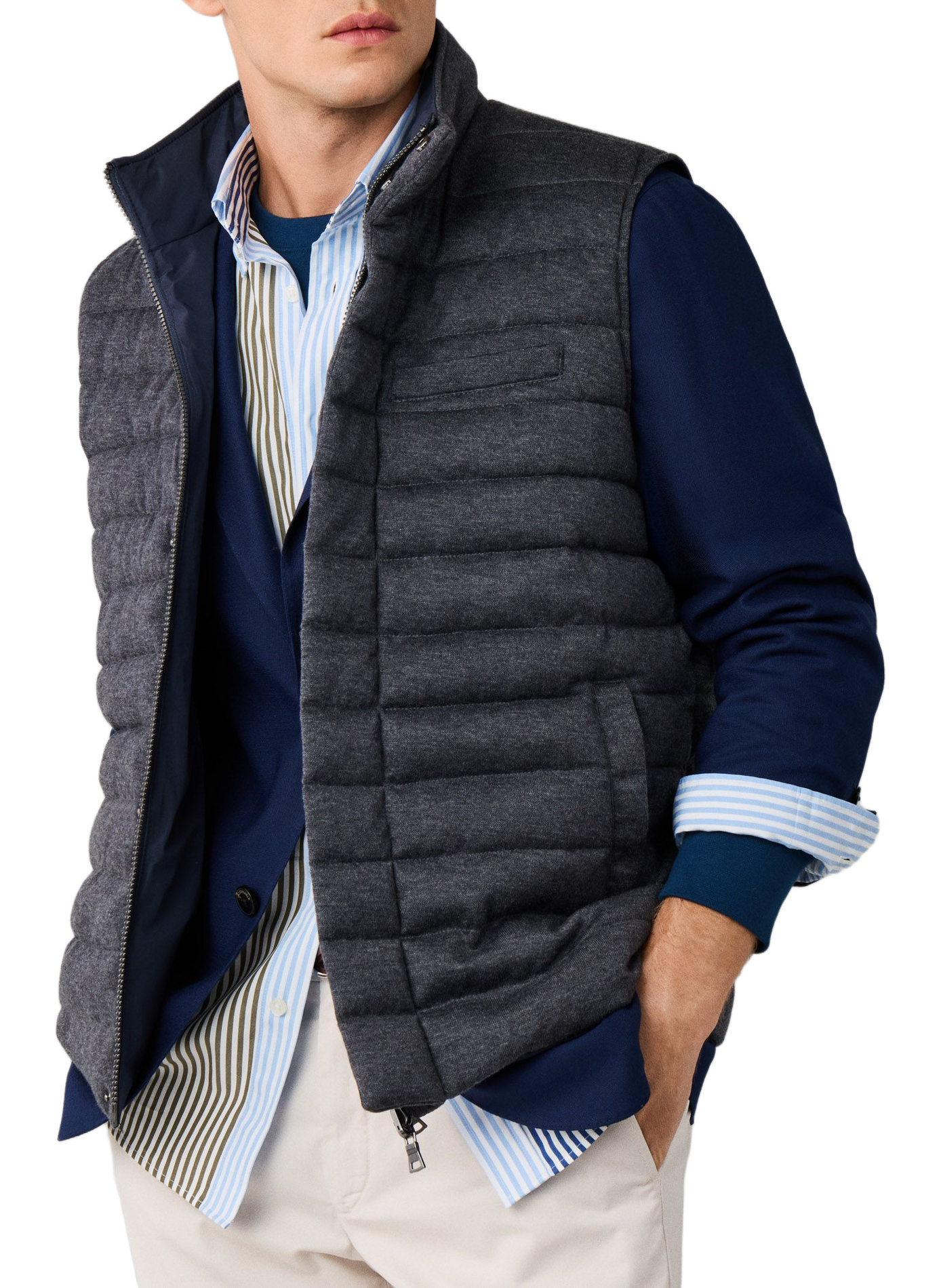 Doudoune droite zippée FACONNABLE Blue